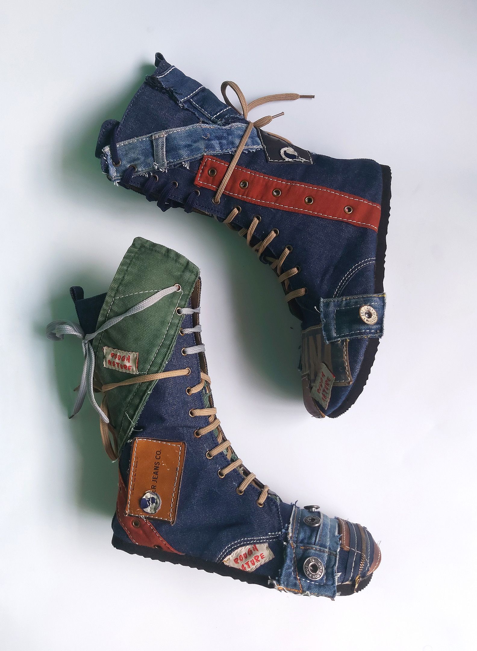 Other Upcycled Denim Artisanal Boot I One of a Kind I US9 Size US 9 / EU 42 - 4 Thumbnail