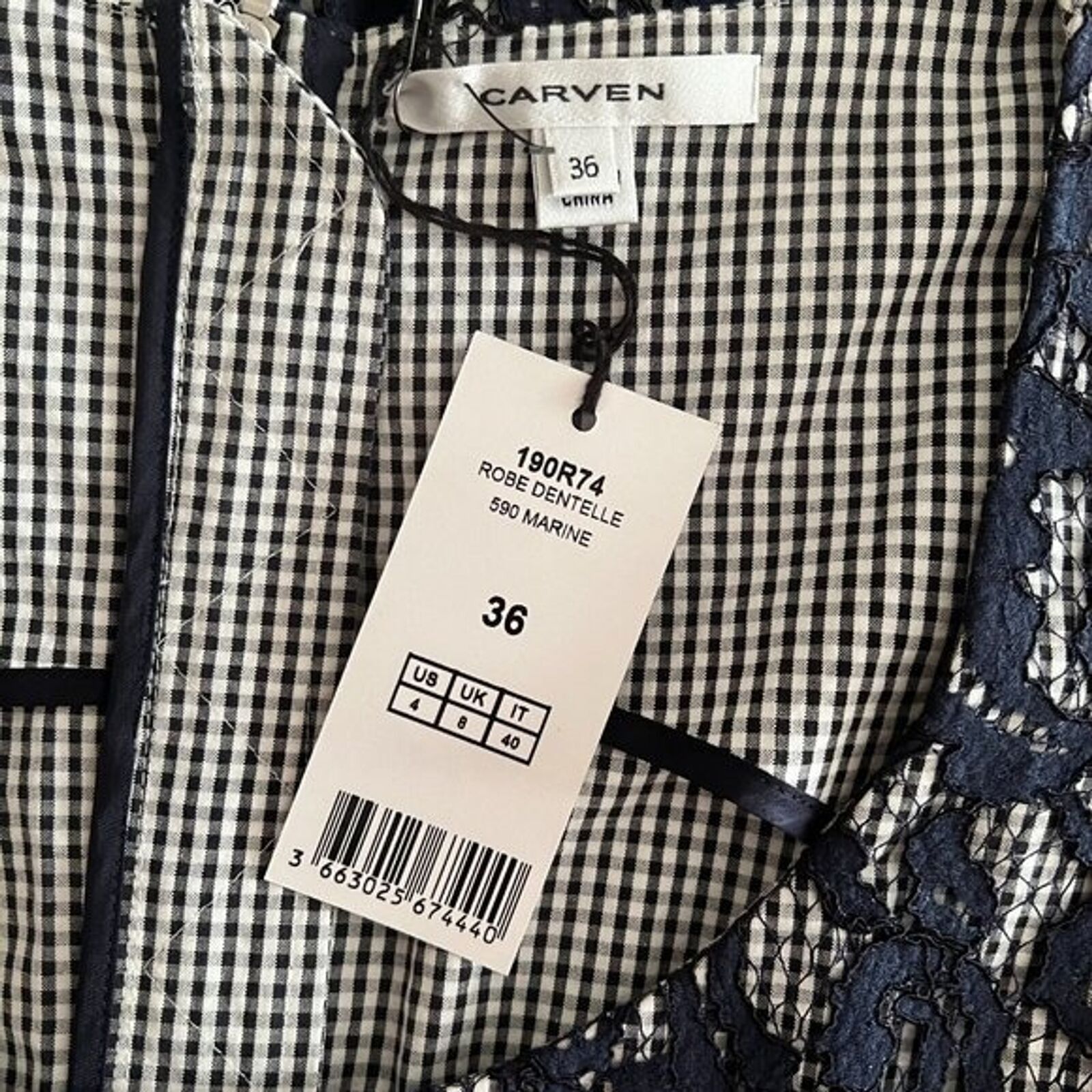 Carven Carven Blue Lace Pattern Mini Dress, S/US4/FR36 SRP: $2040 Size S / US 4 / IT 40 - 9 Thumbnail