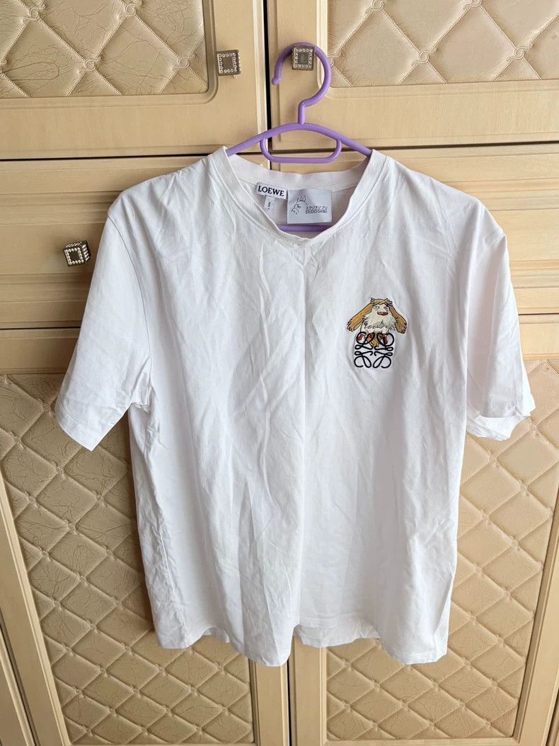 Loewe LOEWE White short sleeve co-branded with Dragon Cat Size M / US 6-8 / IT 42-44 - 1 Thumbnail
