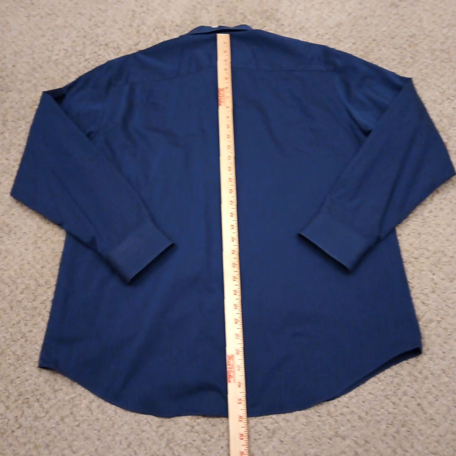Van Heusen Van Heusen Shirt Mens Large Blue Striped Long Sleeve Button Up Cotton Blend Size US L / EU 52-54 / 3 - 6 Thumbnail