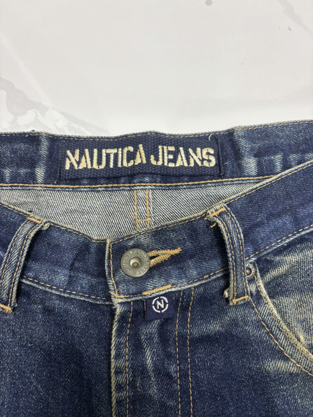 JNCO × Kapital × Vintage BAGGY THRASHED DISTRESS Wide Baggy Jeans NAUTICA JNCO Style Size US 30 / EU 46 - 10 Thumbnail