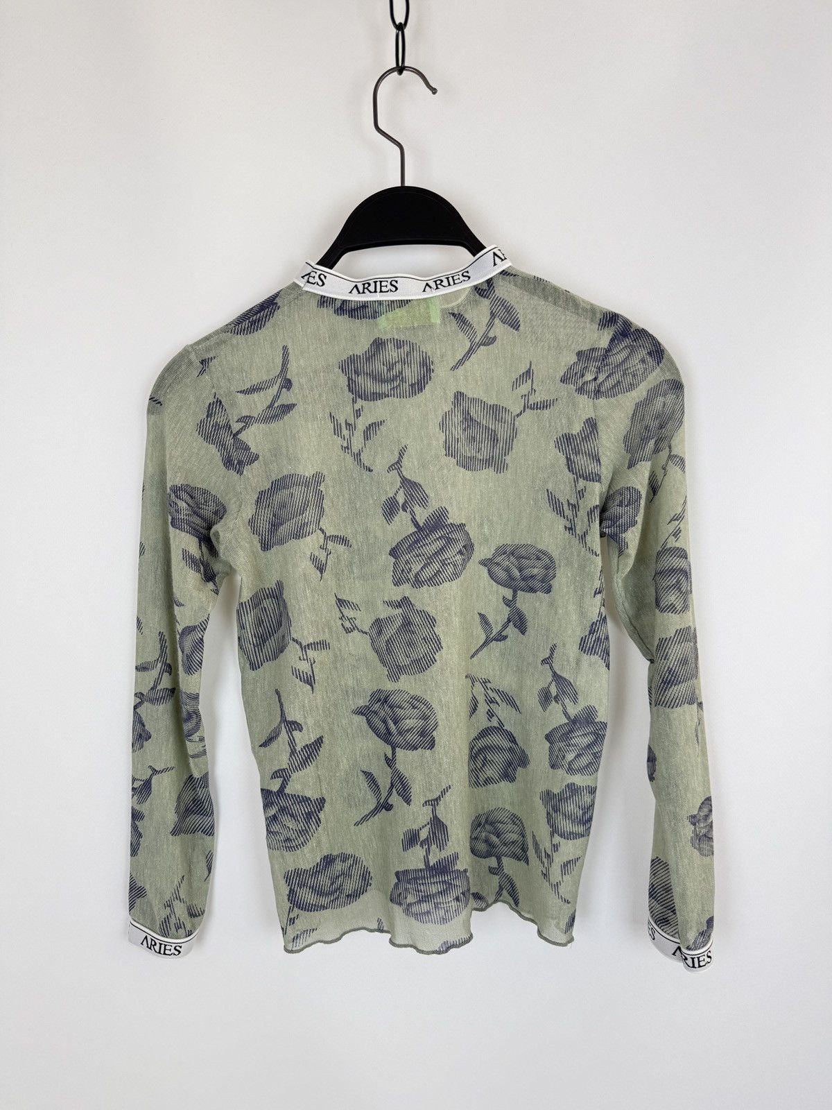 Aries Aries Roses Tulle Printed Long Sleeve Mesh Top Size M / US 6-8 / IT 42-44 - 7 Thumbnail