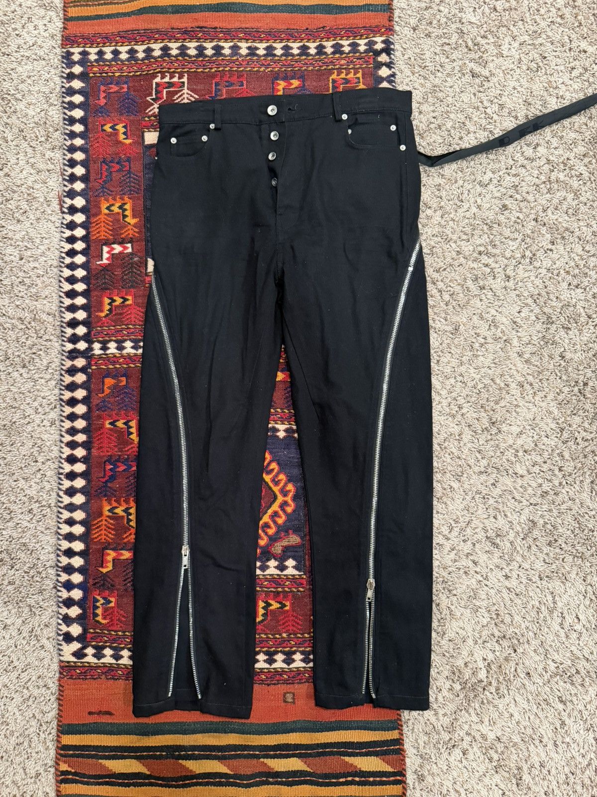 Rick Owens × Rick Owens Drkshdw Rick Owens Bolan Banana Zip Denim