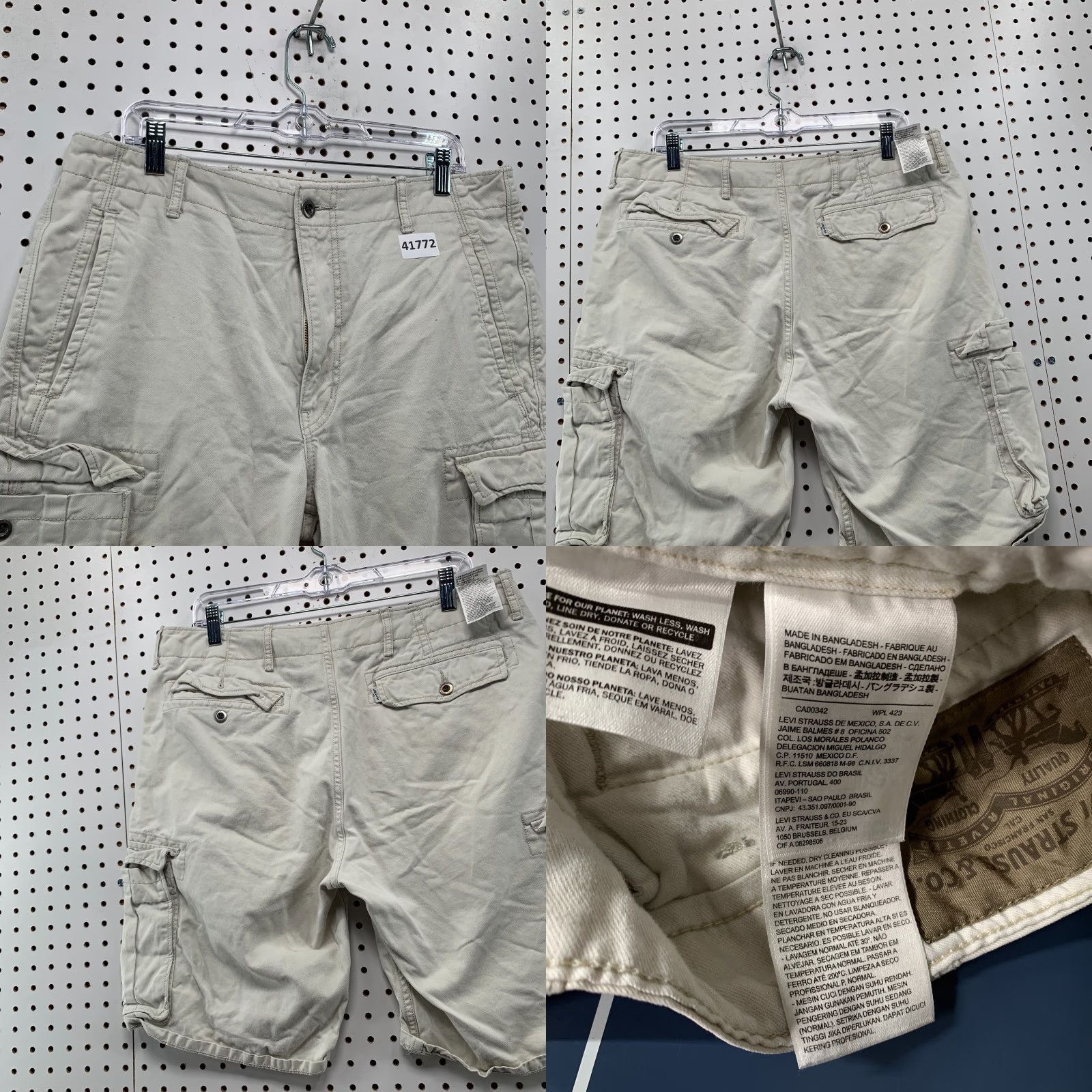 Levi's Levis Short Mens SIZE 34 Ivory Utility Pockets Outdoor 34X10 Size US 34 / EU 50 - 8 Thumbnail
