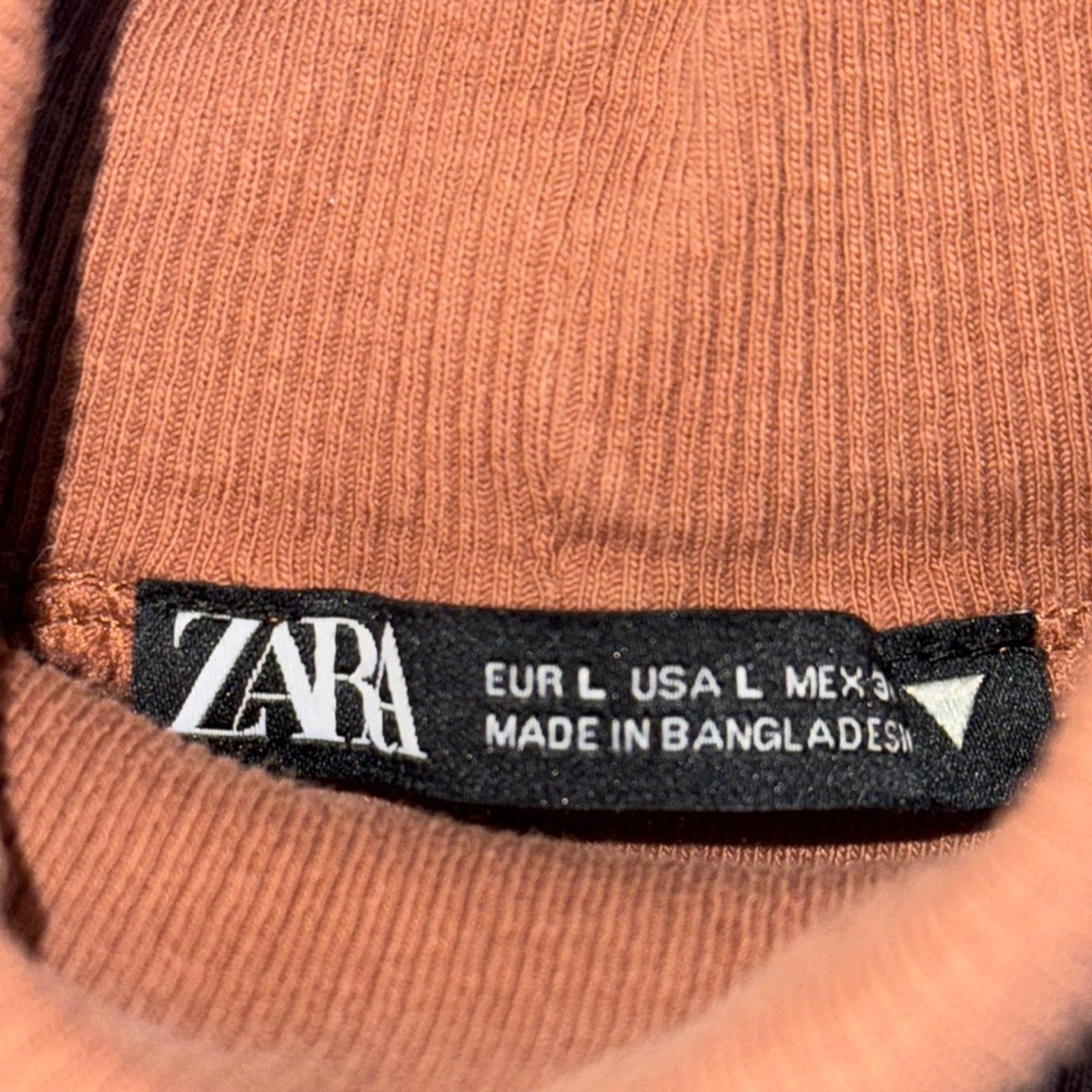 Zara Zara Brown Knit Turtleneck Sweater Size L / US 10 / IT 46 - 3 Thumbnail