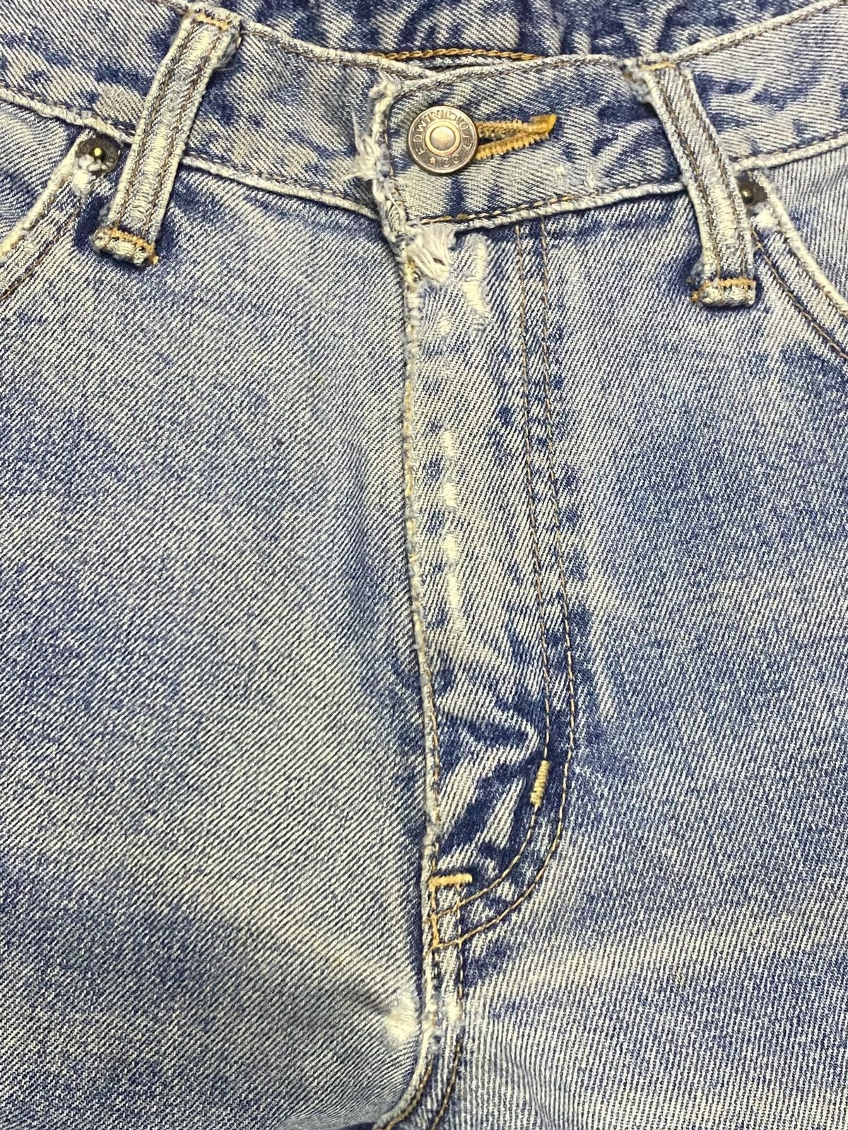 Junya Watanabe Vintage Edwin 403 Japan Faded Wash Distressed Denim Jeans Size US 30 / EU 46 - 12 Thumbnail