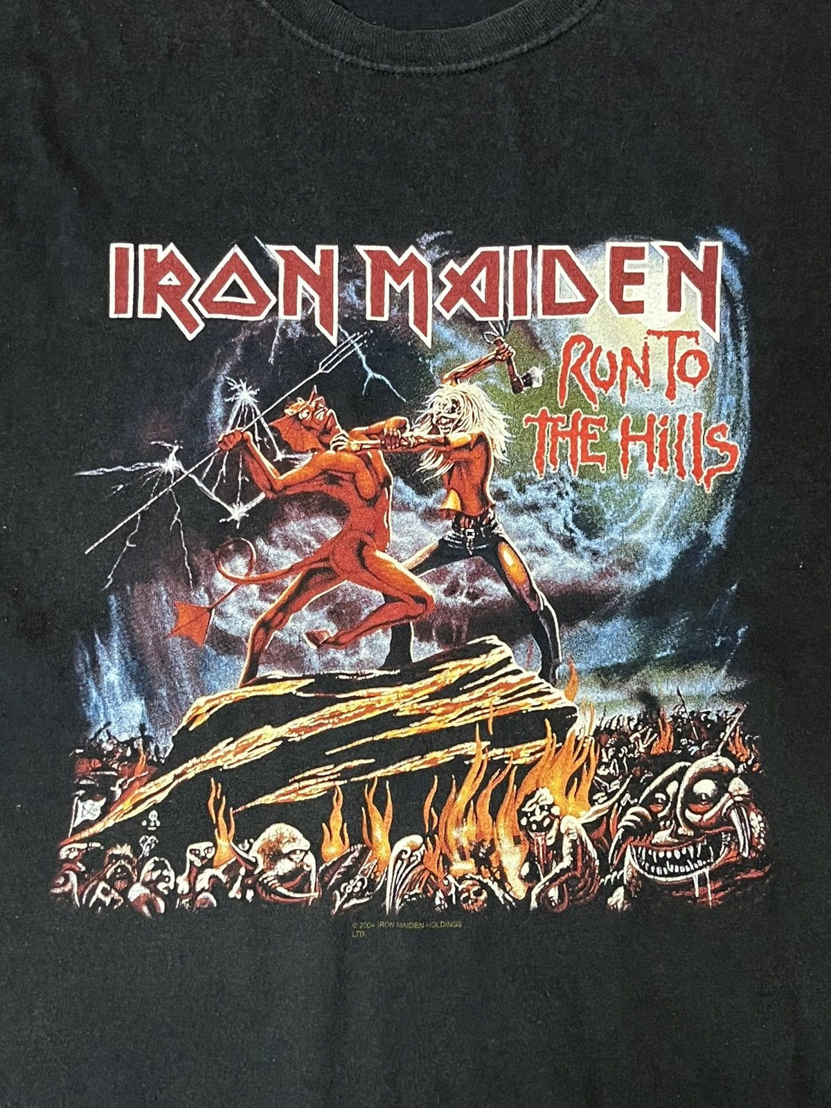 Iron Maiden VINTAGE Y2K IRON MAIDEN “RUN TO THE HILLS” 2004 TOUR T SHIRT Size US XXL / EU 58 / 5 - 5 Thumbnail