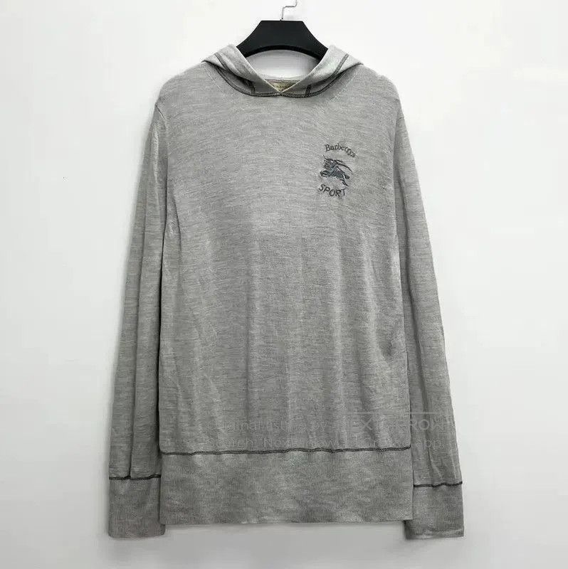 Burberry Burberry Grey Silk Blend Hoodie for Women. Size M / US 6-8 / IT 42-44 - 1 Thumbnail