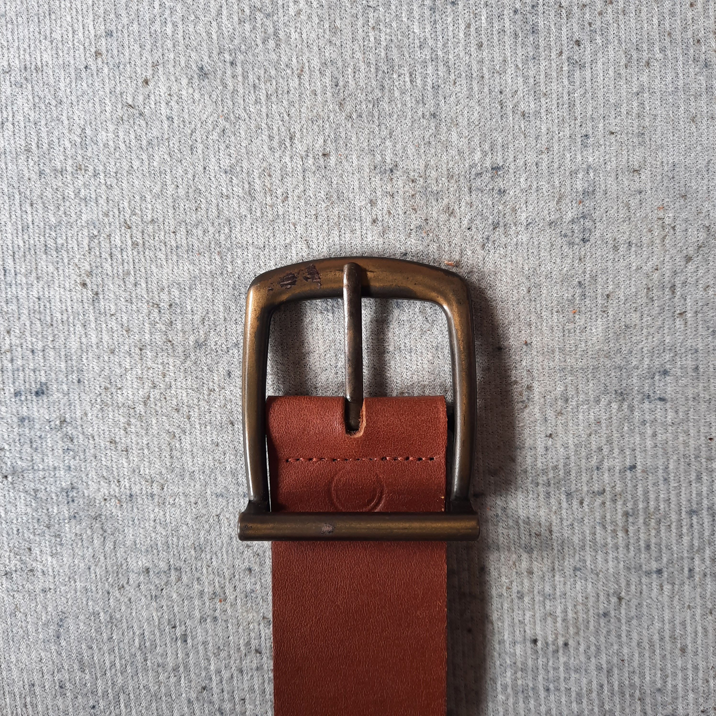 Tornado Mart ☠️ 3 buckle garrison solid brass punk rock leather belt Size ONE SIZE - 3 Thumbnail