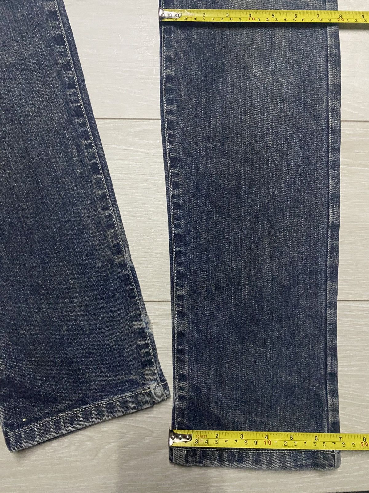 Tornado Mart Vintage Tornado Mart Faded Distressed Repair Skinny Jeans Size US 31 - 17 Thumbnail