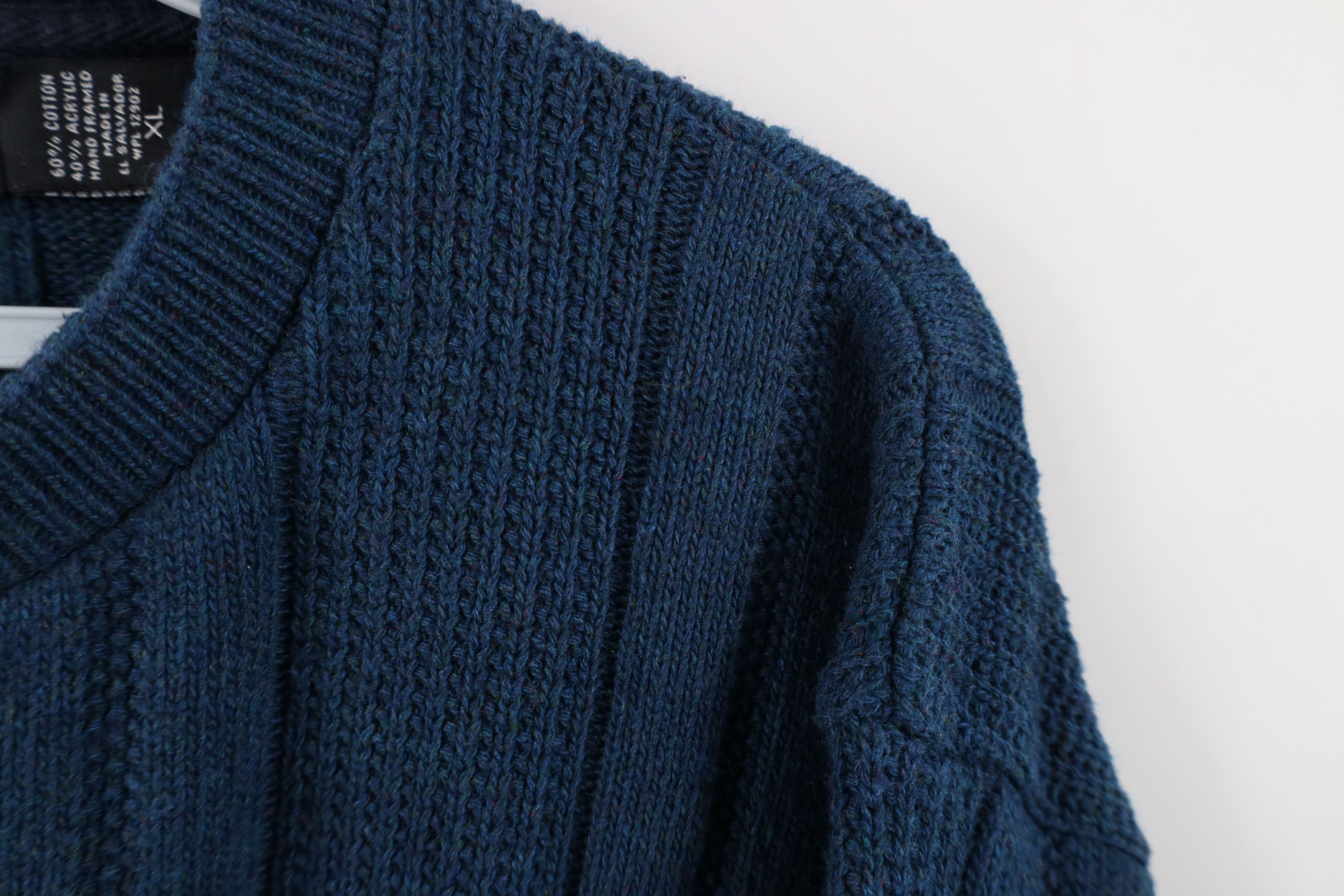 Vintage Vintage 90s Streetwear Fleck Ribbed Knit Crewneck Sweater Size US XL / EU 56 / 4 - 4 Thumbnail