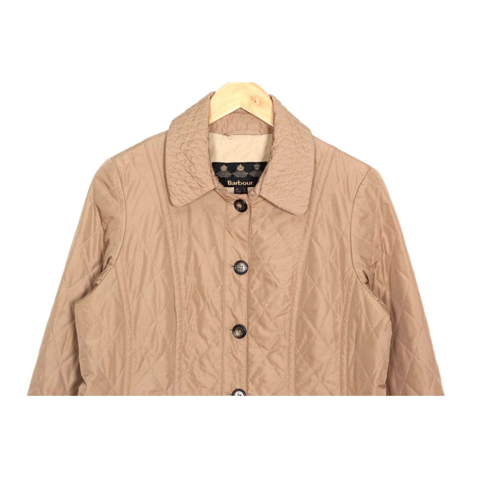 Barbour BARBOUR Quilted Jacket Women UK 12 EU 38 USA 8 Beige Regular Size 12 Barbour Jacket Women Quilted Jacket Beige 12 Womens Size XL / US 12-14 / IT 48-50 - 2 Thumbnail