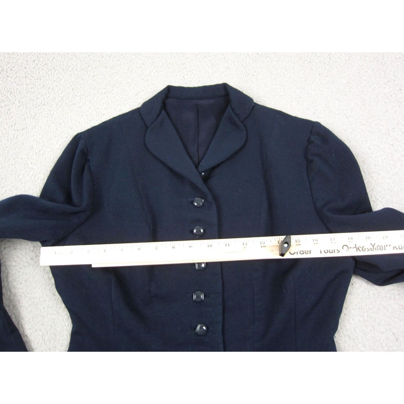 Vintage Miron Aristo Gabardine Blazer Women S Blue Wool 30s 40s Vintage Jacket Blazer Cotton? (Note: No new words added) Size S / US 4 / IT 40 - 7 Thumbnail