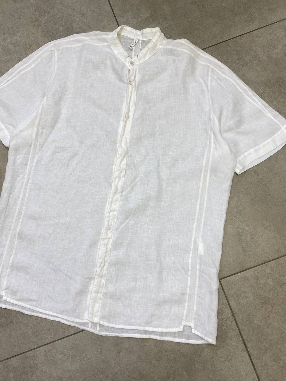 Transit Transit Avant-Garde Linen Buttons Short Sleeve Shirt Size US XL / EU 56 / 4 - 4 Thumbnail