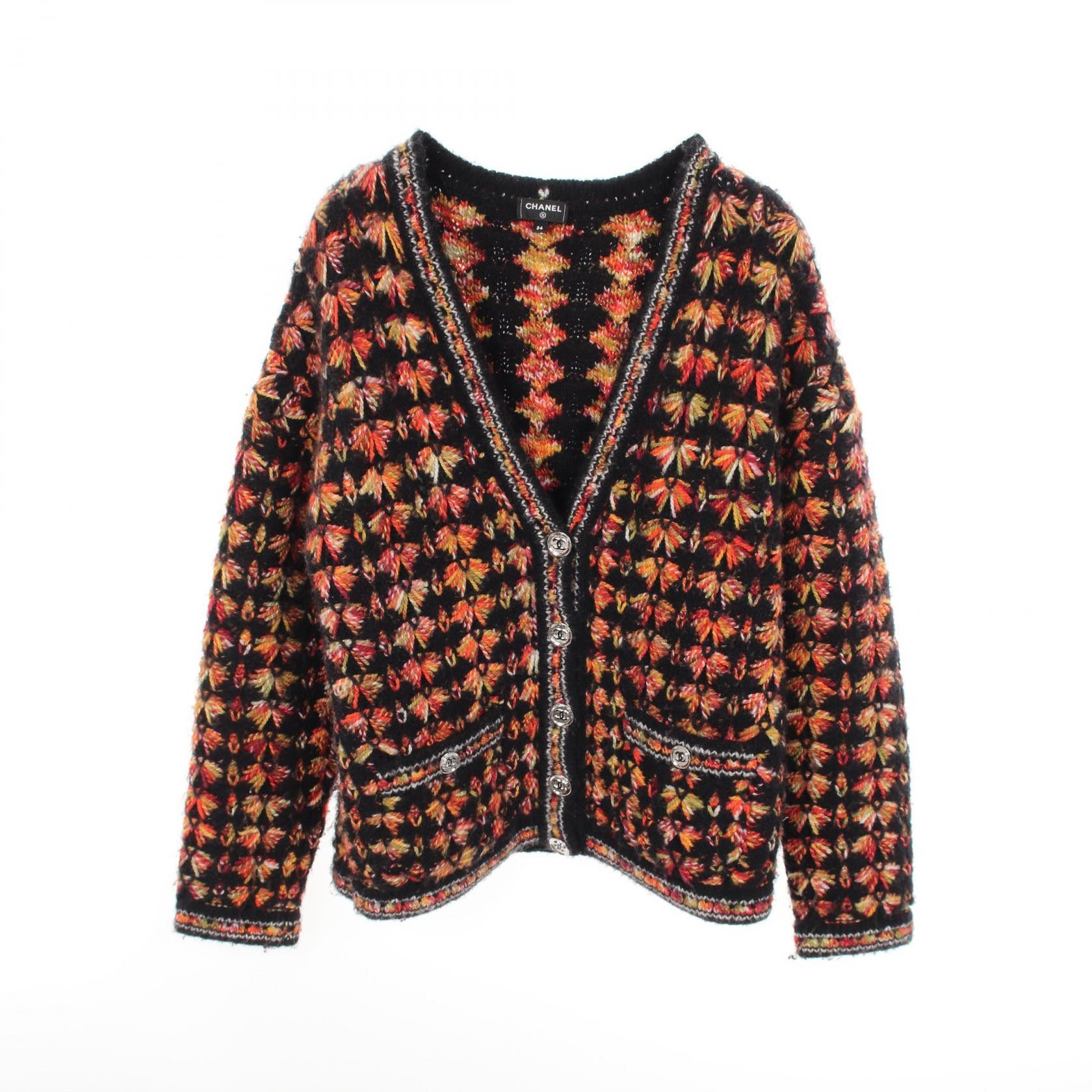 Chanel Chanel Chanel Coco Mark Cardigan Textile Tops P75411K10792 DUTY FREE for USA Size ONE SIZE - 1 Thumbnail