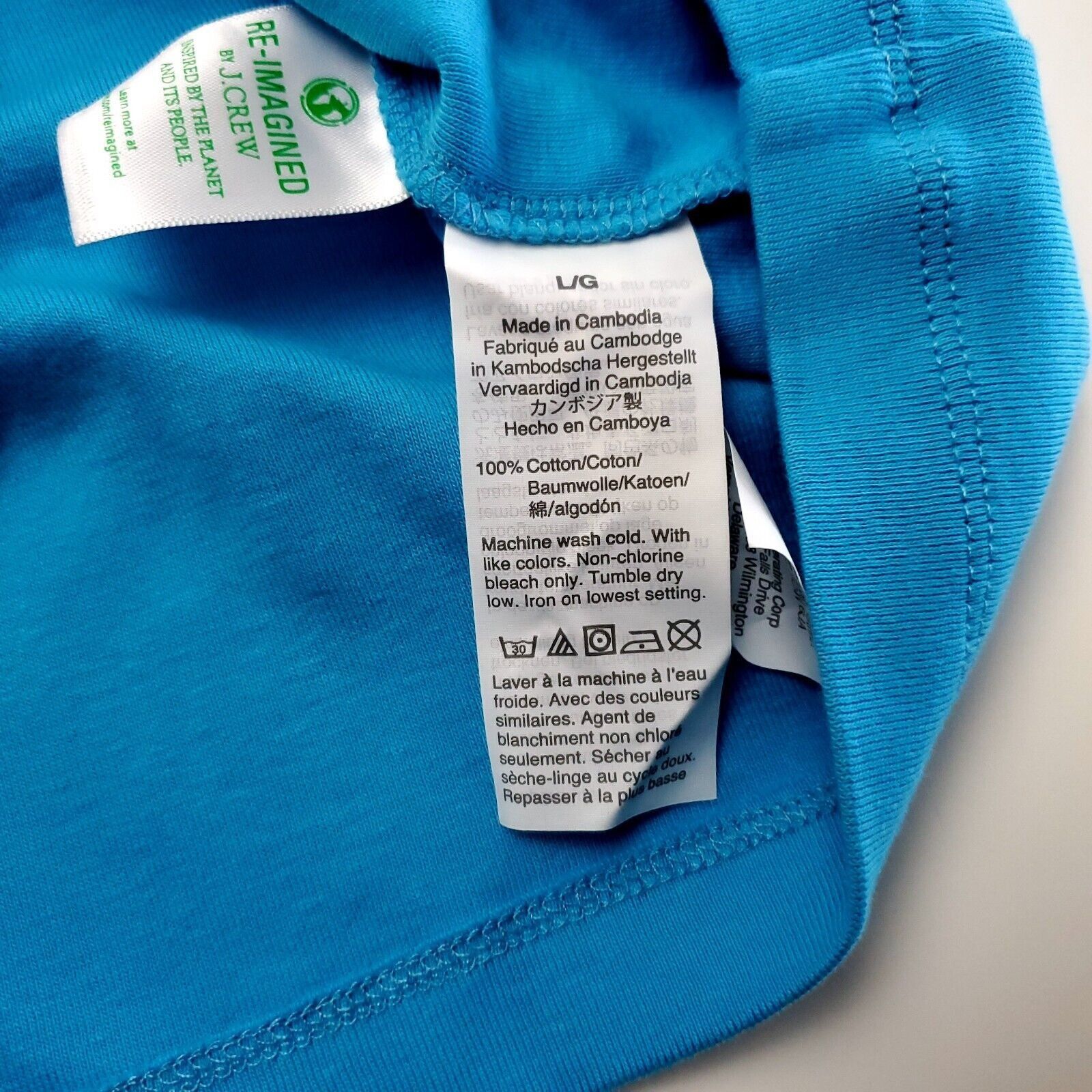 J.Crew J Crew Perfect Fit Blue Tank Top Large Cotton Yarns Size L / US 10 / IT 46 - 7 Thumbnail