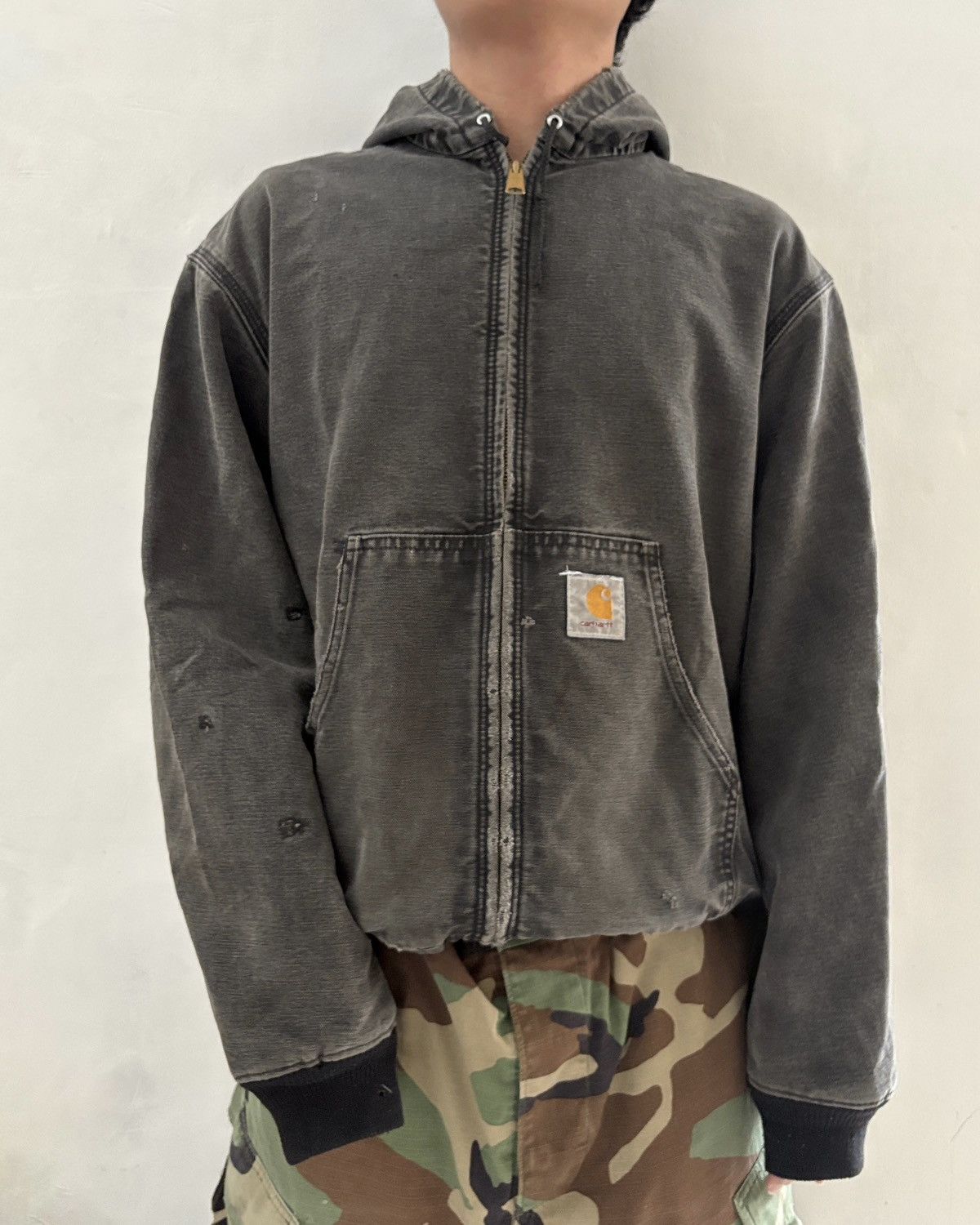 Carhartt 1990s Faded Black JR105 Carhartt Active Jacket Size US L / EU 52-54 / 3 - 1 Thumbnail