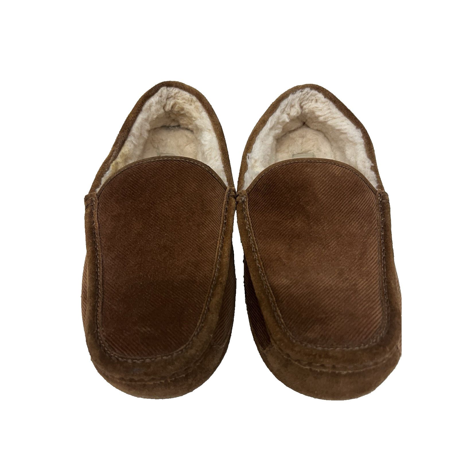 Ugg UGG Ascot Corduroy Brown Leather Sherpa Mens US 11 Slippers Size US 11 / EU 44 - 6 Thumbnail