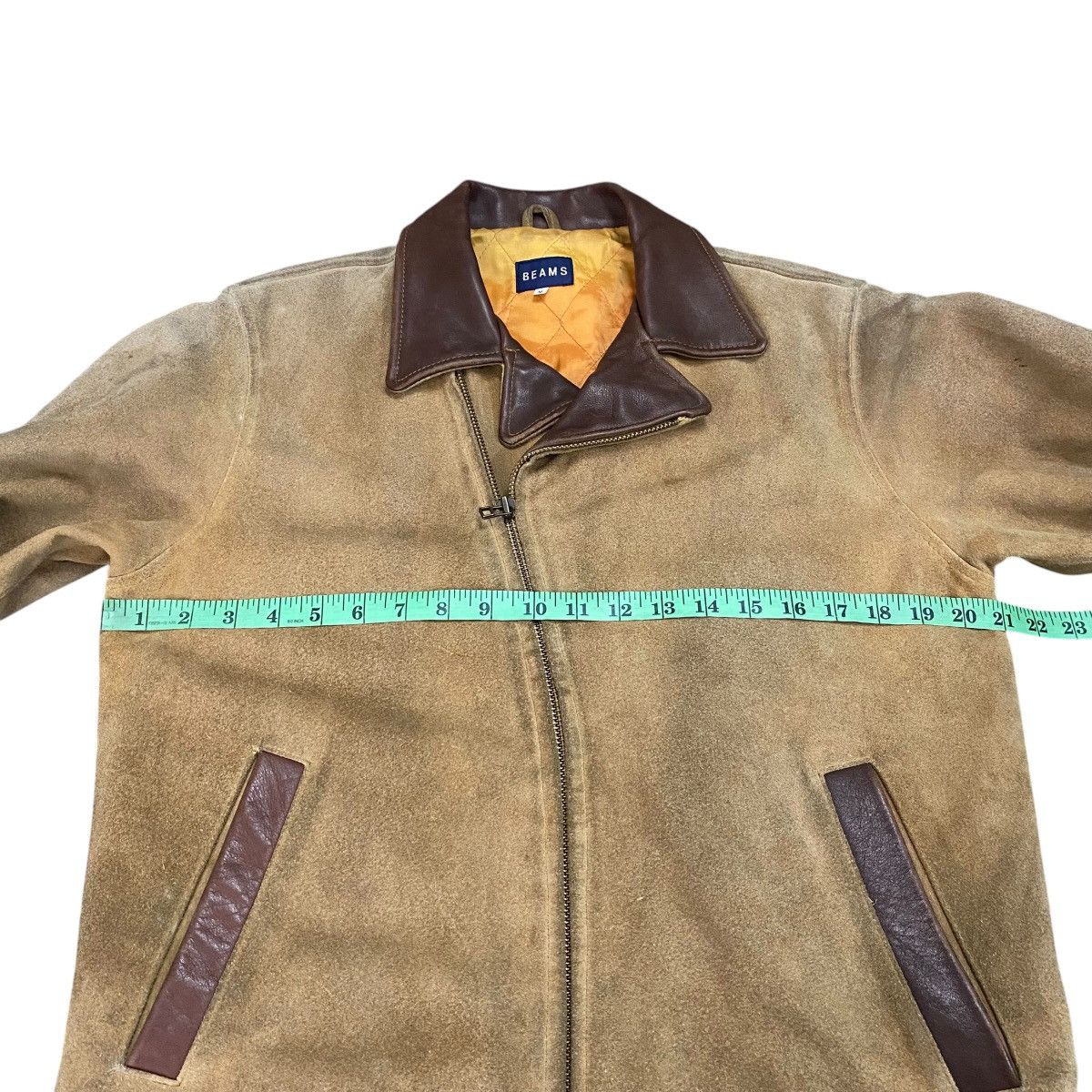 Beams Japan × Vintage Vintage 90s Beams Suede Leather Zipper Jacket M Size Size US M / EU 48-50 / 2 - 16 Thumbnail