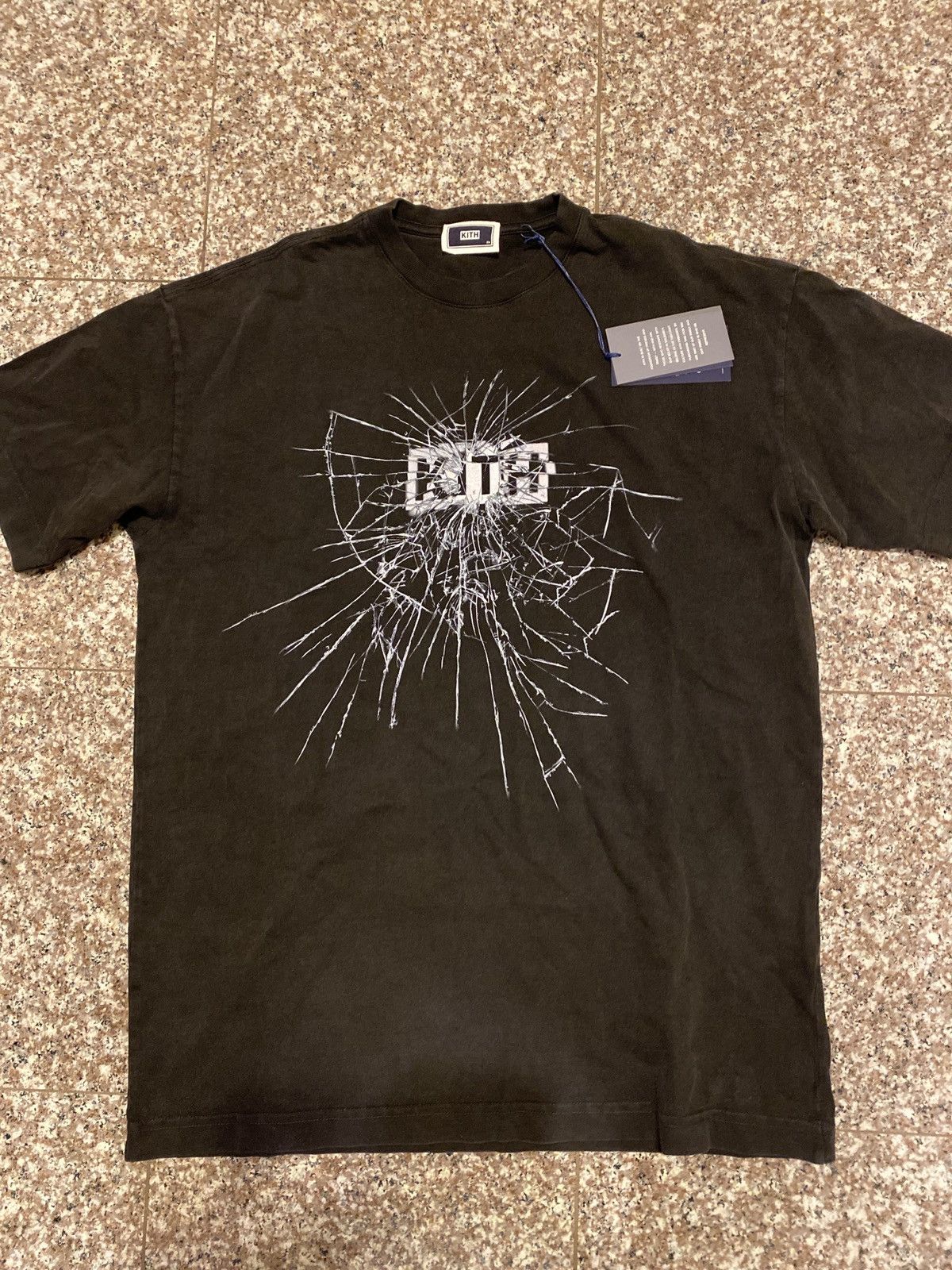 image of Kith Shatter Vintage Tee in Black, Men's (Size XS)