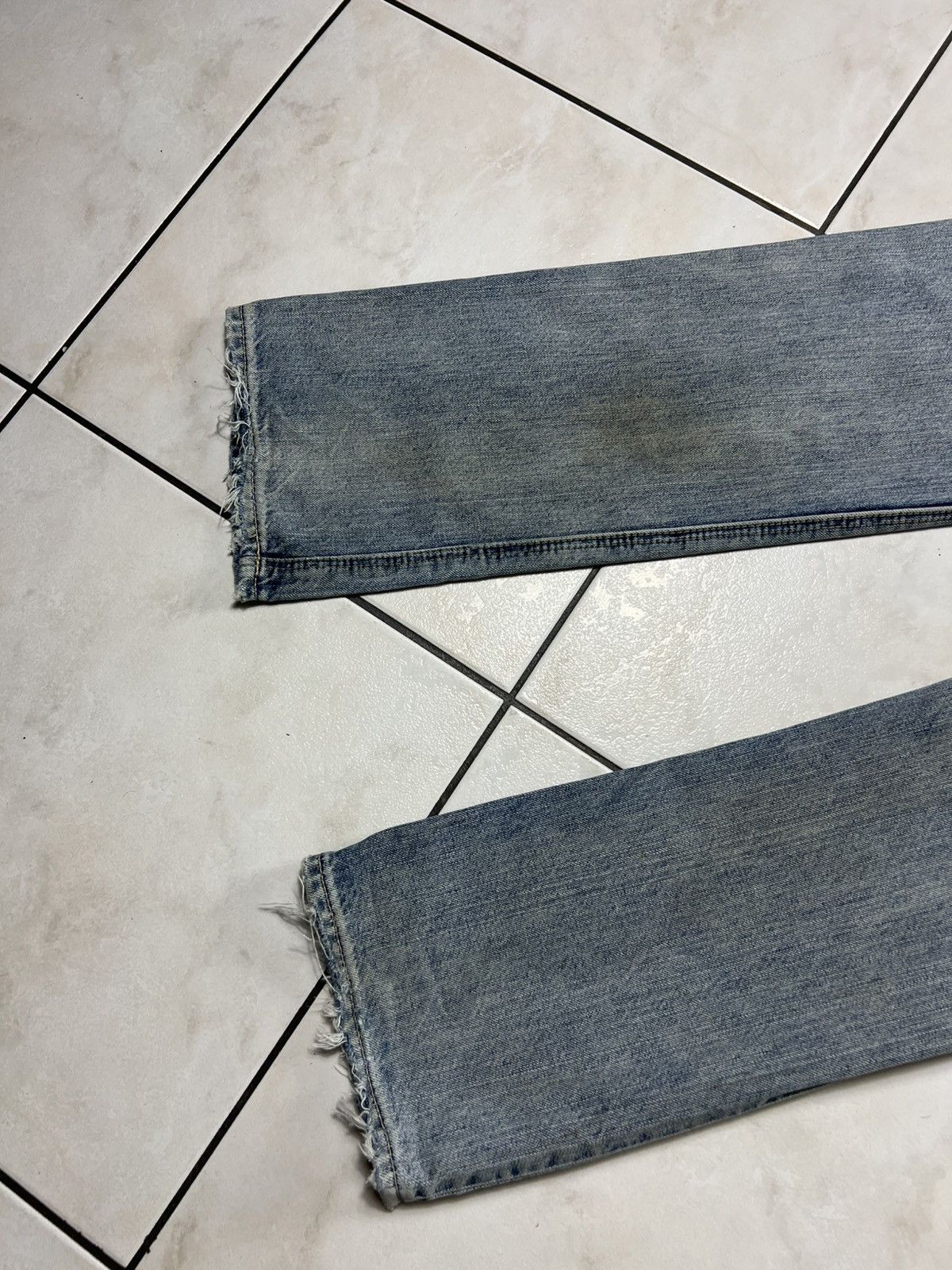 Lee Vintage Lee Slim-L2 dirty mud washed distressed denim jeans Size US 31 - 15 Thumbnail