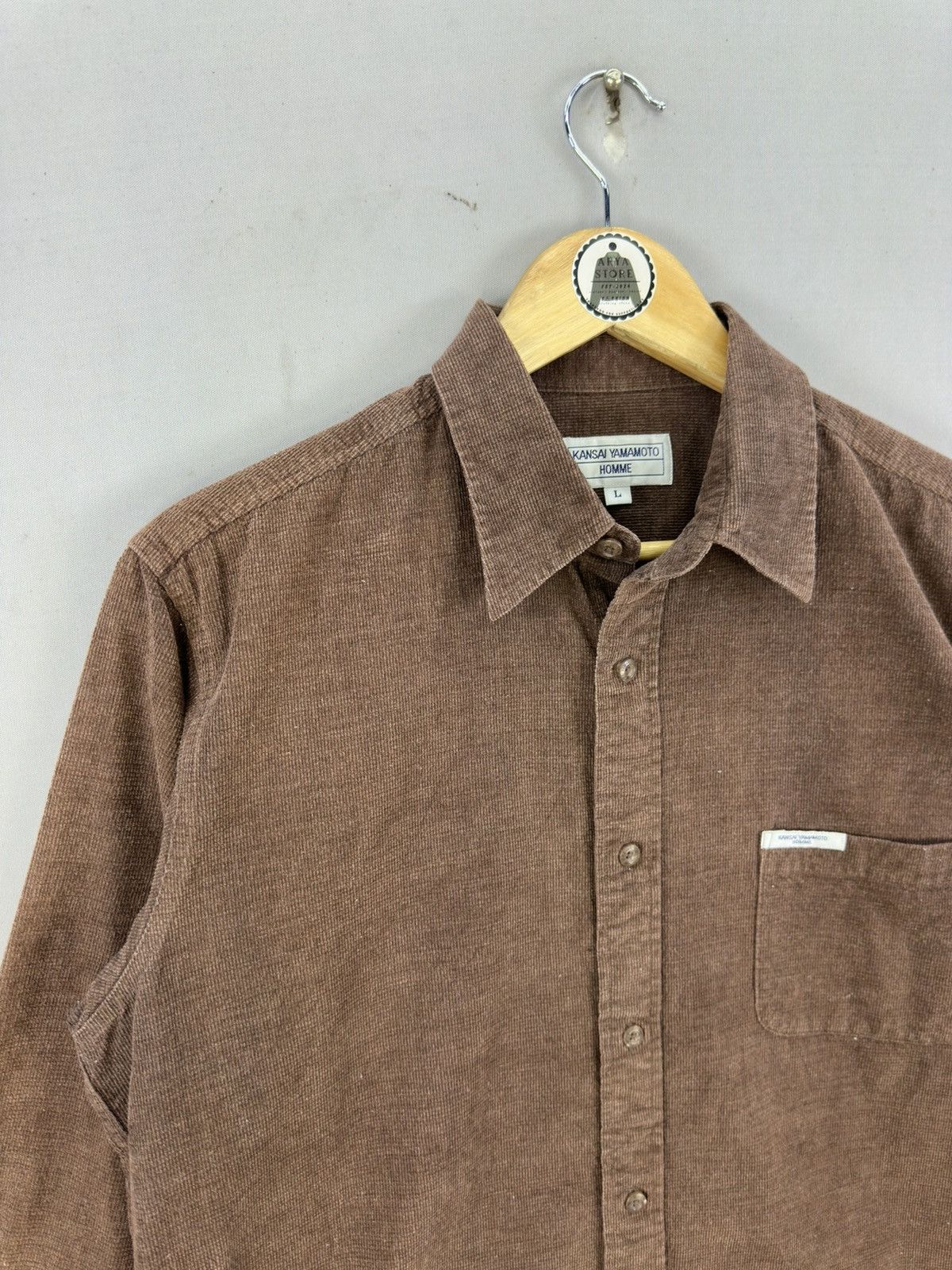 Kansai Yamamoto Kansai Yamamoto Homme Flannel Shirt Button Up Size US L / EU 52-54 / 3 - 2 Thumbnail