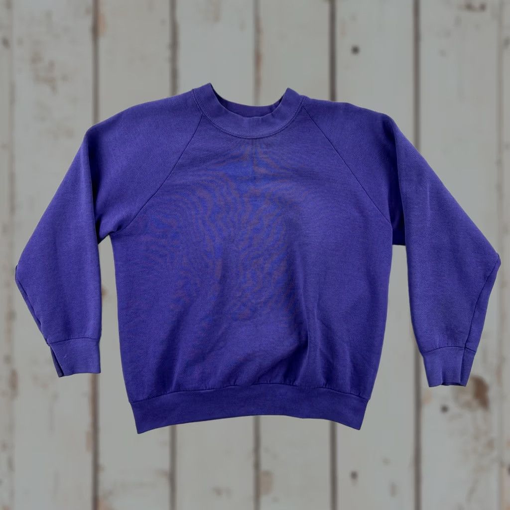 Fruit Of The Loom VINTAGE Fruit Of The Loom Purple Raglan Sweatshirt Womens M USA 90s Size M / US 6-8 / IT 42-44 - 1 Thumbnail