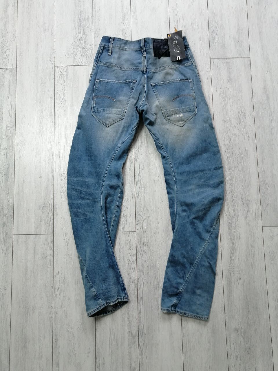 G-Star G-STAR RAW Blue Denim ARC 3D LOOSE TAPERED Distressed Jeans Size US 28 / EU 44 - 4 Thumbnail