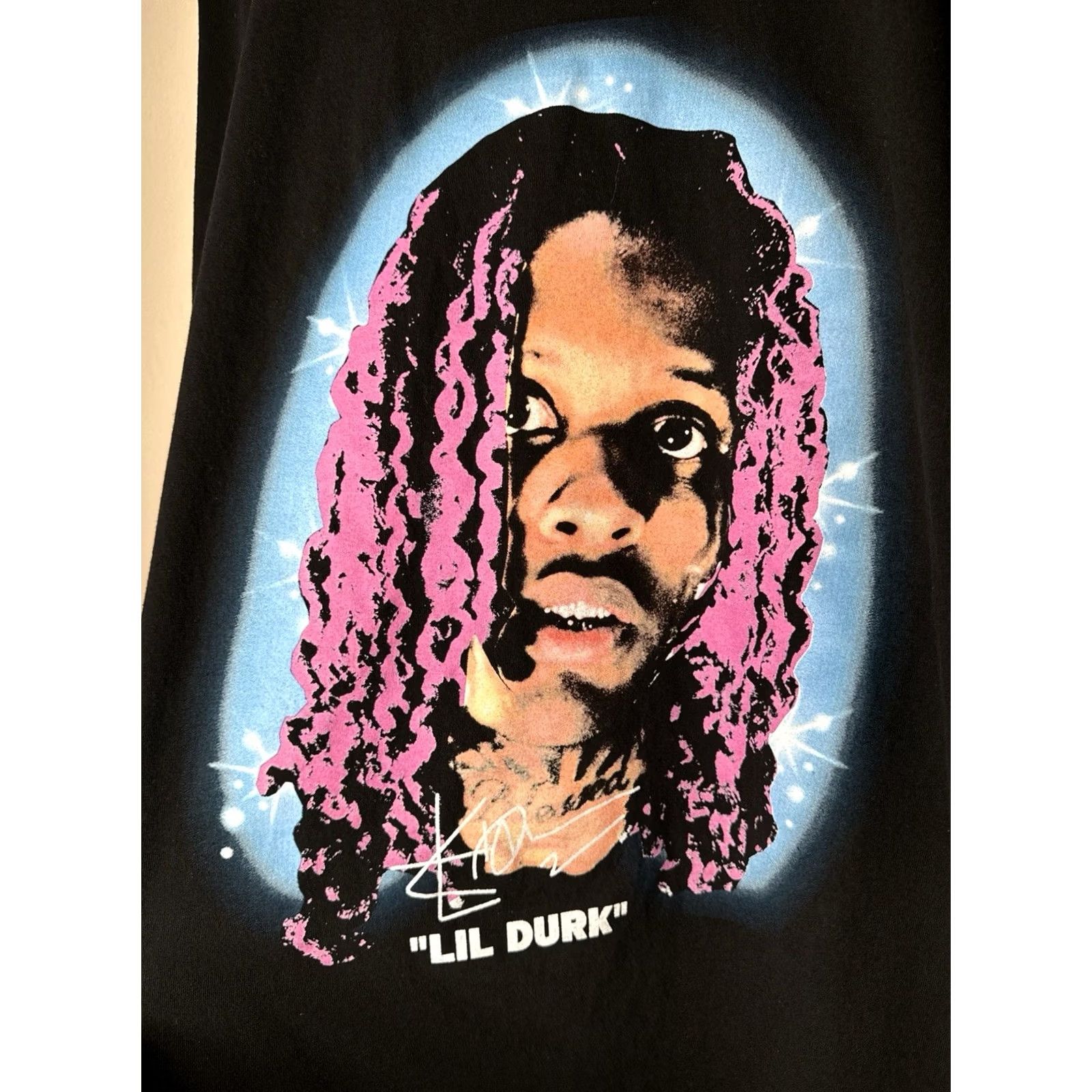 Vintage Kream Lil Durk Rap Shirt XL Black Graphic Hip Hop Streetwear Double Sided Size US XL / EU 56 / 4 - 2 Thumbnail