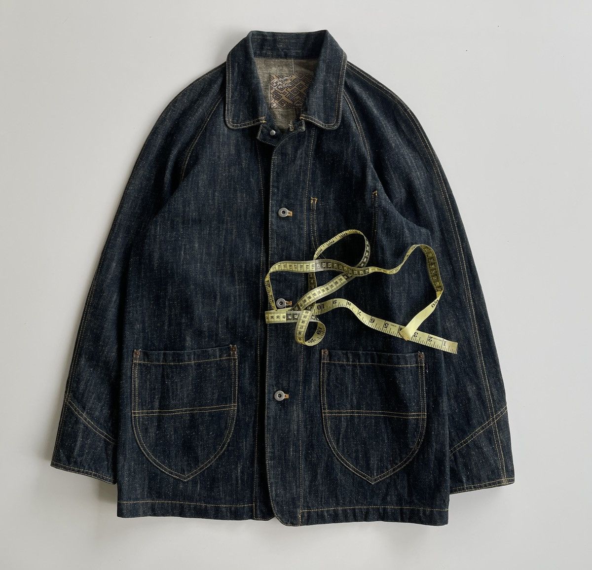 Japanese Brand Vintage Takeo Kikuchi Blue Indigo Denim Jacket Size US M / EU 48-50 / 2 - 8 Thumbnail