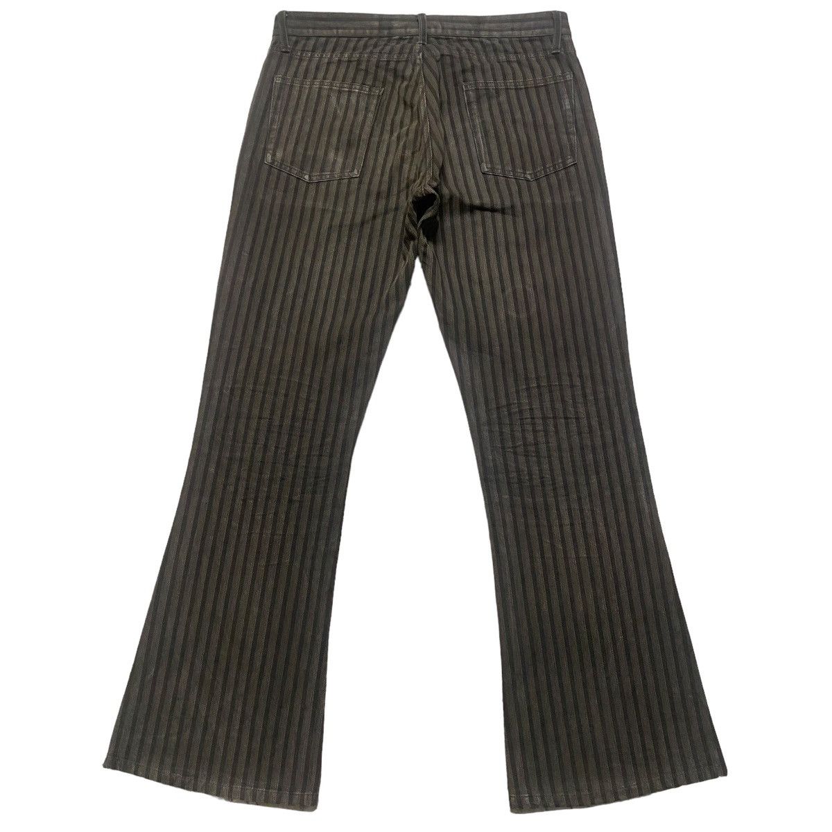 Japanese Brand RUPERT EDGE Striped Brown Flare Jeans Size US 32 / EU 48 - 2 Thumbnail