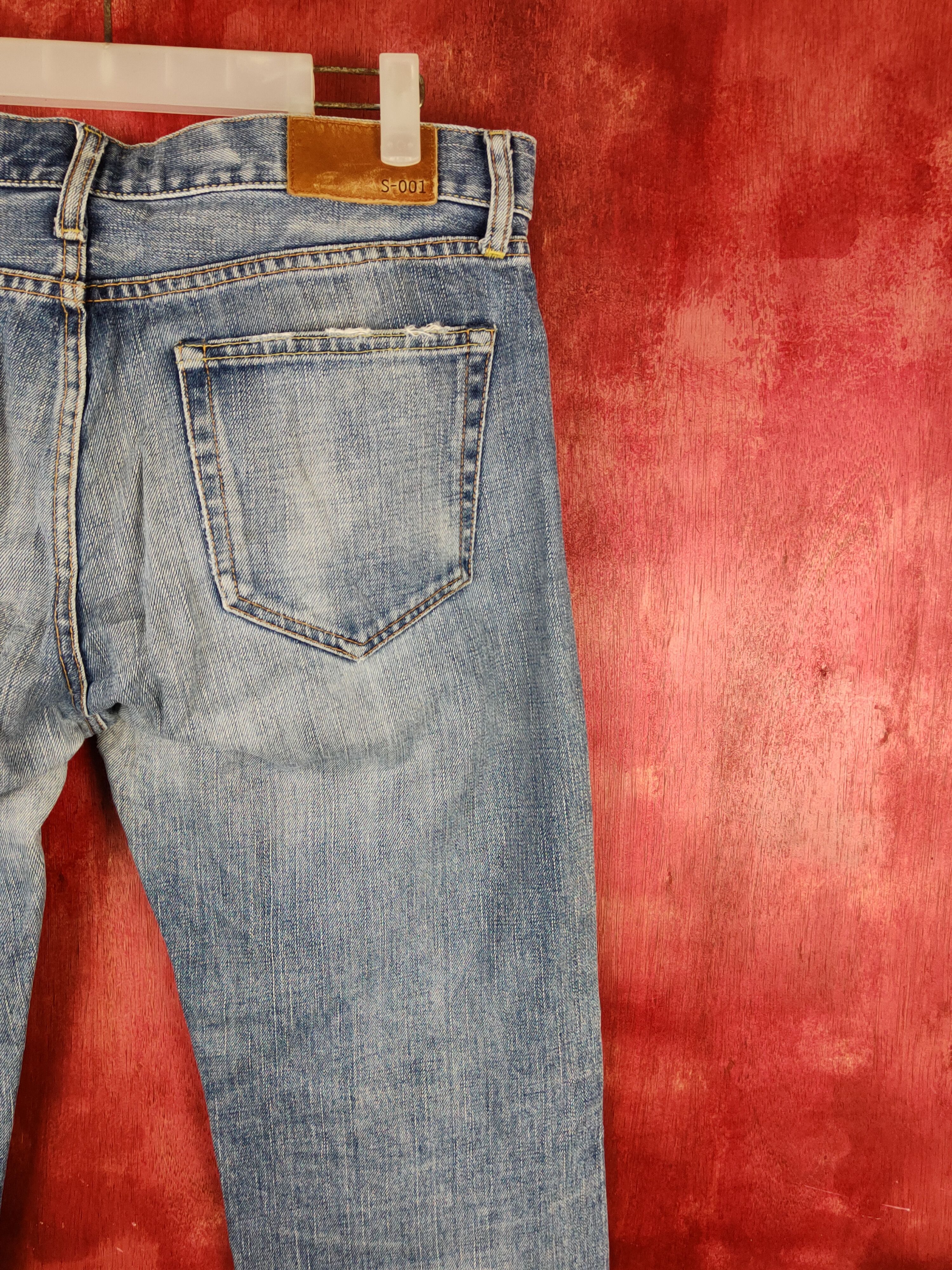 Japanese Brand Uniqlo Blue Faded Distressed Ripped Jeans #S1675 Size US 34 / EU 50 - 11 Thumbnail