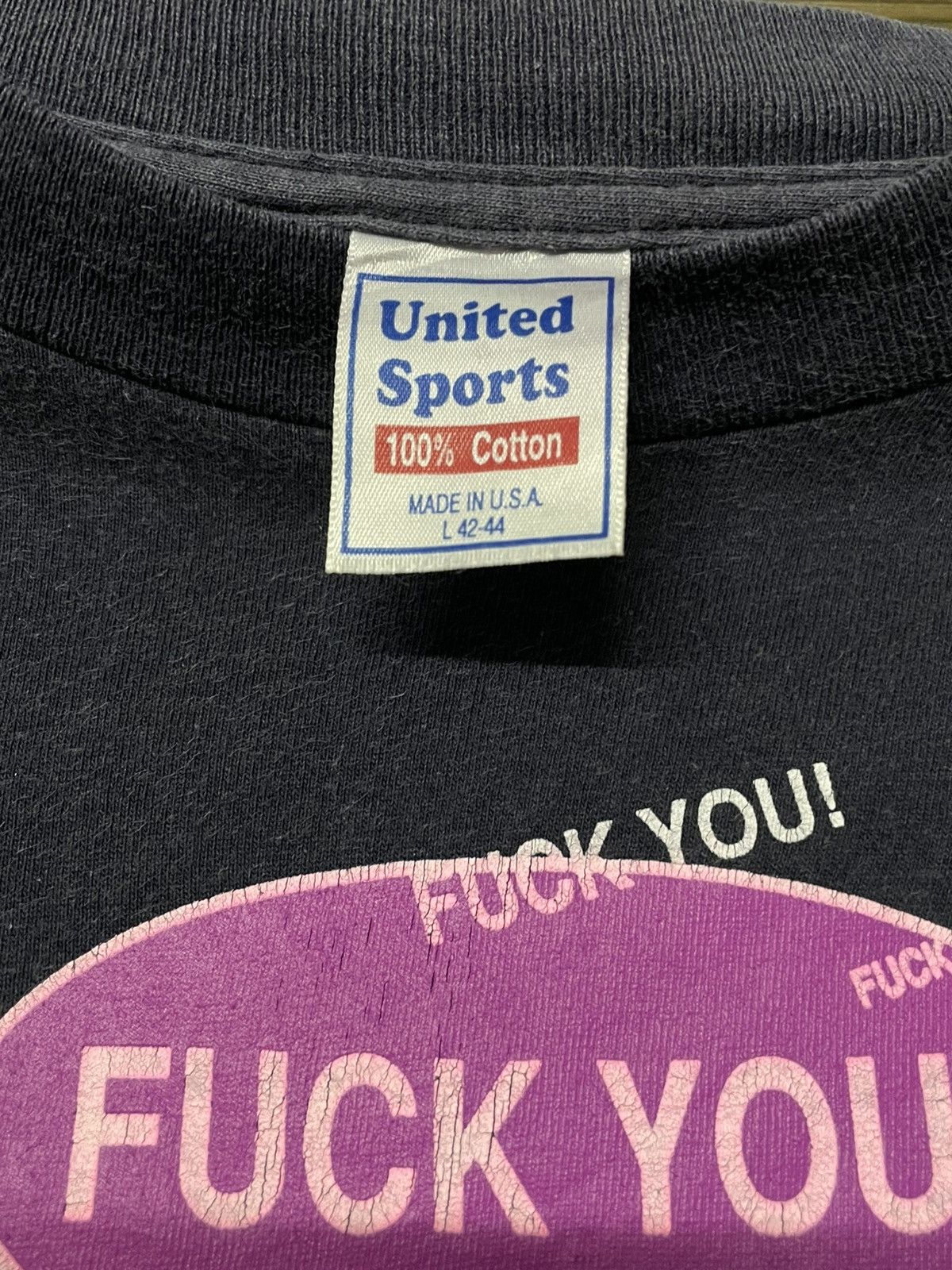 Vintage Vintage 90s Single Stitch ‘Fuck U’ Fish Skeleton Rebellious Size US L / EU 52-54 / 3 - 8 Thumbnail