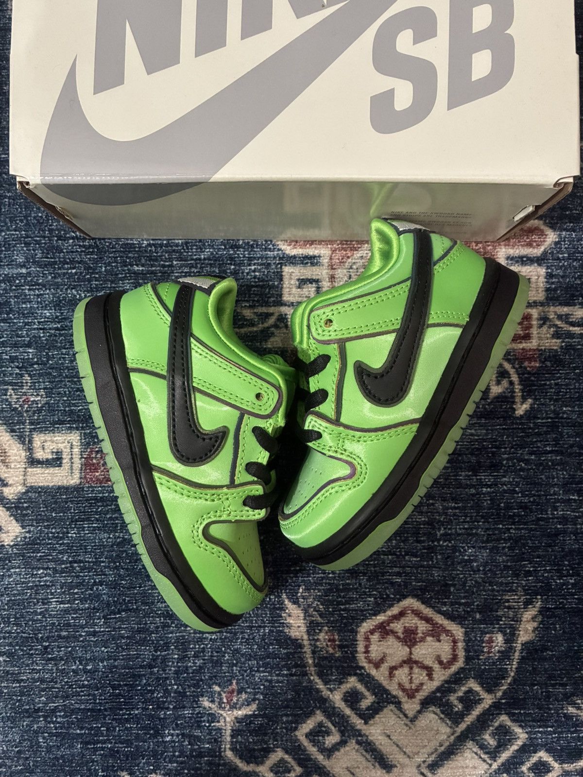 Nike SB Nike SB Dunk Low Powerpuff Girl Buttercup SKU FZ8831-300 Size US 6 / EU 39 - 2 Thumbnail
