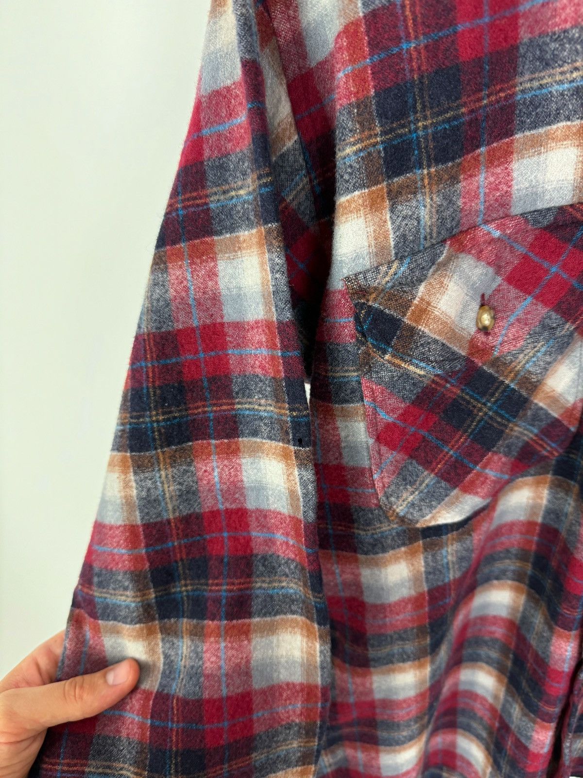 Flannel × Pendleton × Vintage 60-70s Vintage Pendleton Flannel Wool Chest Pocket Shirt Size US L / EU 52-54 / 3 - 6 Thumbnail
