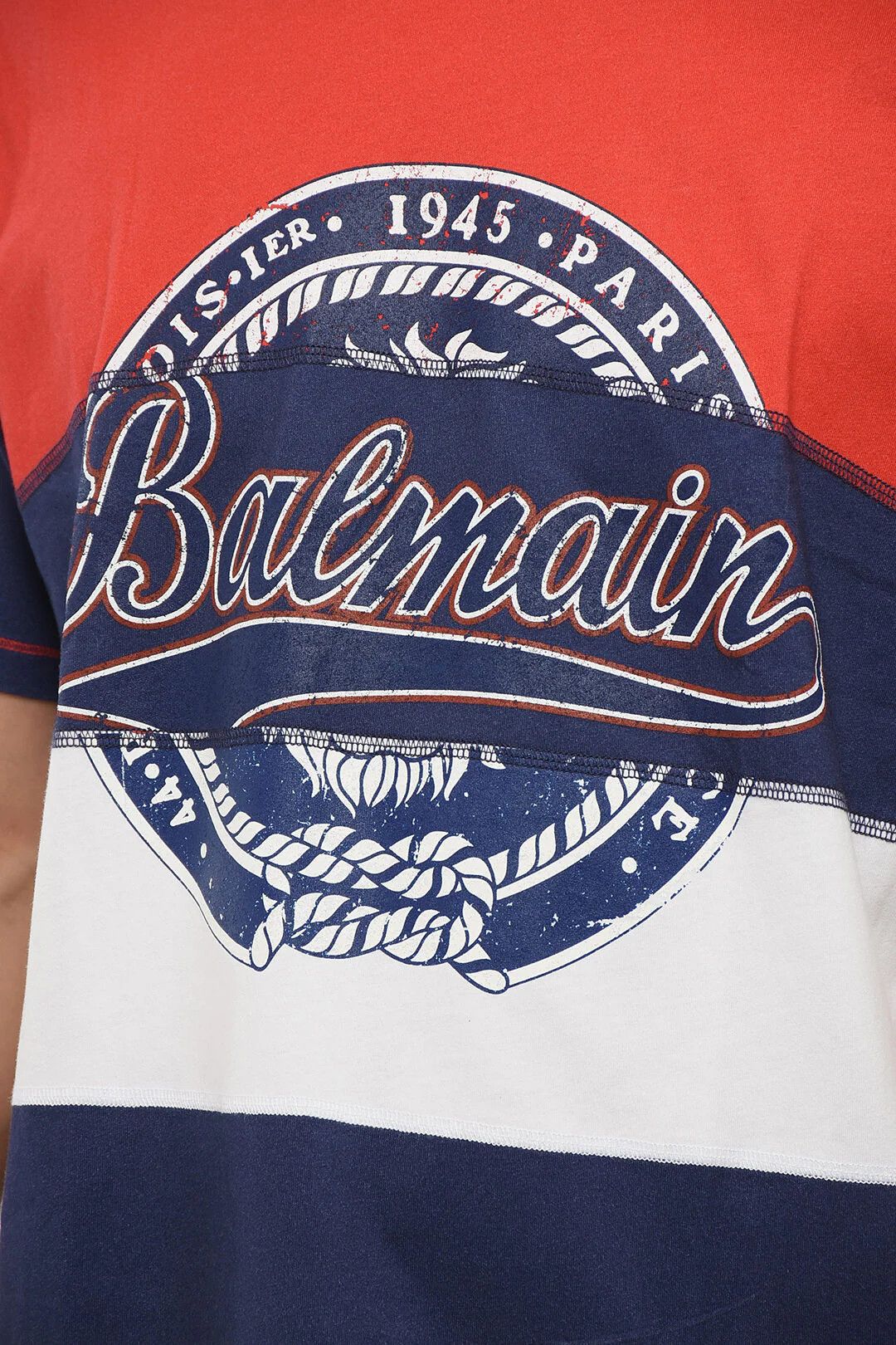 Balmain og1mm0326 Crewneck T-Shirt in Multicolor Size US XS / EU 42 / 0 - 3 Thumbnail