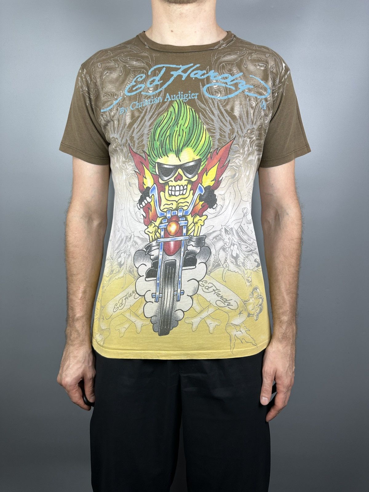 Ed Hardy Y2K Ed Hardy Skull Affliction Opium TShirt Tee Rhinestones Size US M / EU 48-50 / 2 - 4 Thumbnail