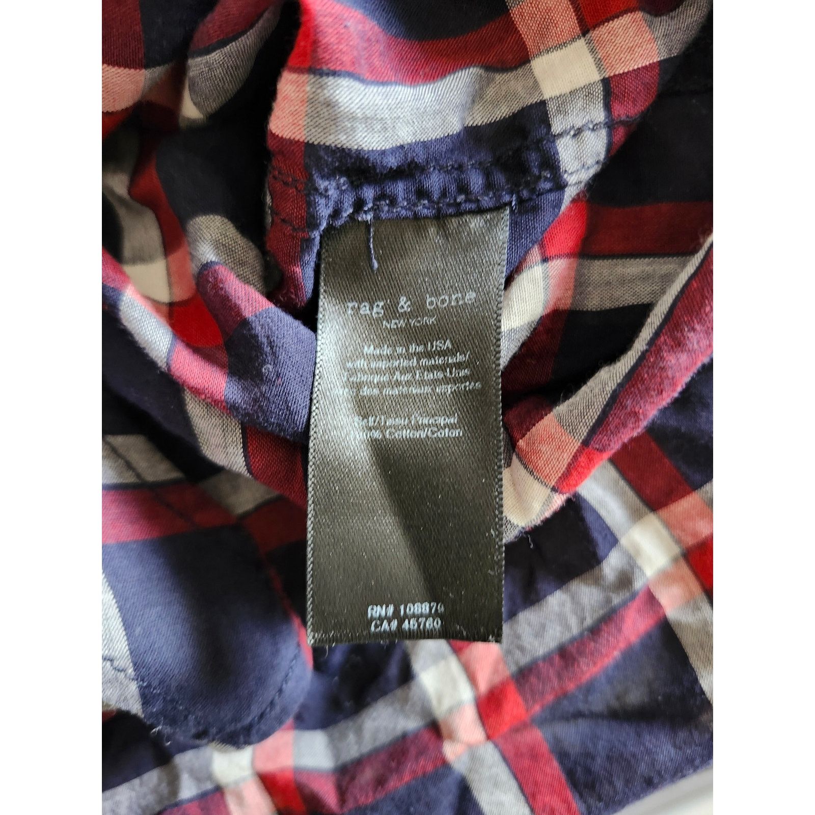 Rag & Bone Rag & Bone Robbie Plaid Cotton Long Sleeve Blouse Sz XXS Size XXS / US 00 / IT 34 - 8 Thumbnail