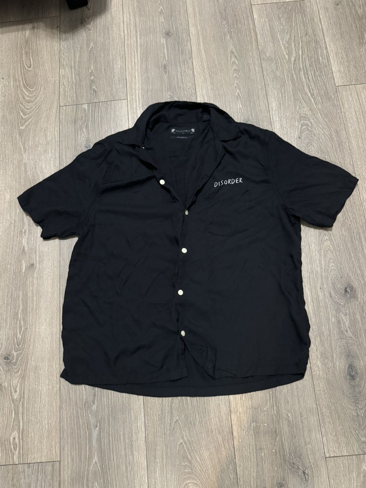 Allsaints Allsaints black disorder button up shirt Size US XL / EU 56 / 4 - 1 Thumbnail