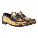 Dolce & Gabbana o1y0125 Penny Loafers in Gold/Black Size US 6.5 / EU 39-40 - 2 Thumbnail
