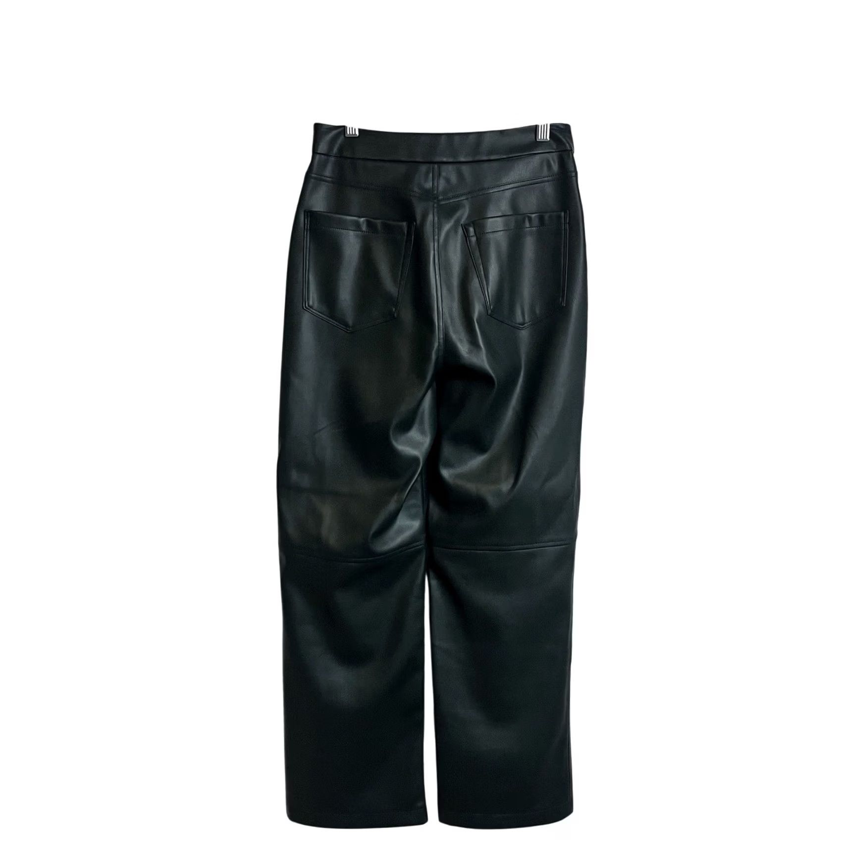 Vintage VINTAGE BLANK NYC Baxter Pants High Rise Green Faux Leather Wide Leg Pants 27 Women Size 27" / US 4 / IT 40 - 3 Thumbnail