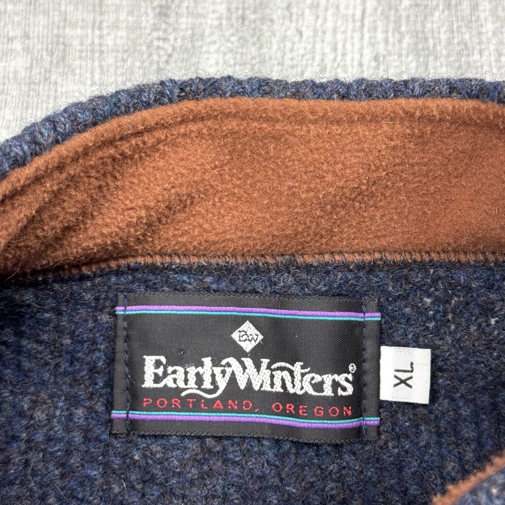 Vintage VINTAGE Early Winters 100% Wool Sweater Men's XL 1/4 Zip Pullover Casual Winter Blue Size US XL / EU 56 / 4 - 4 Thumbnail