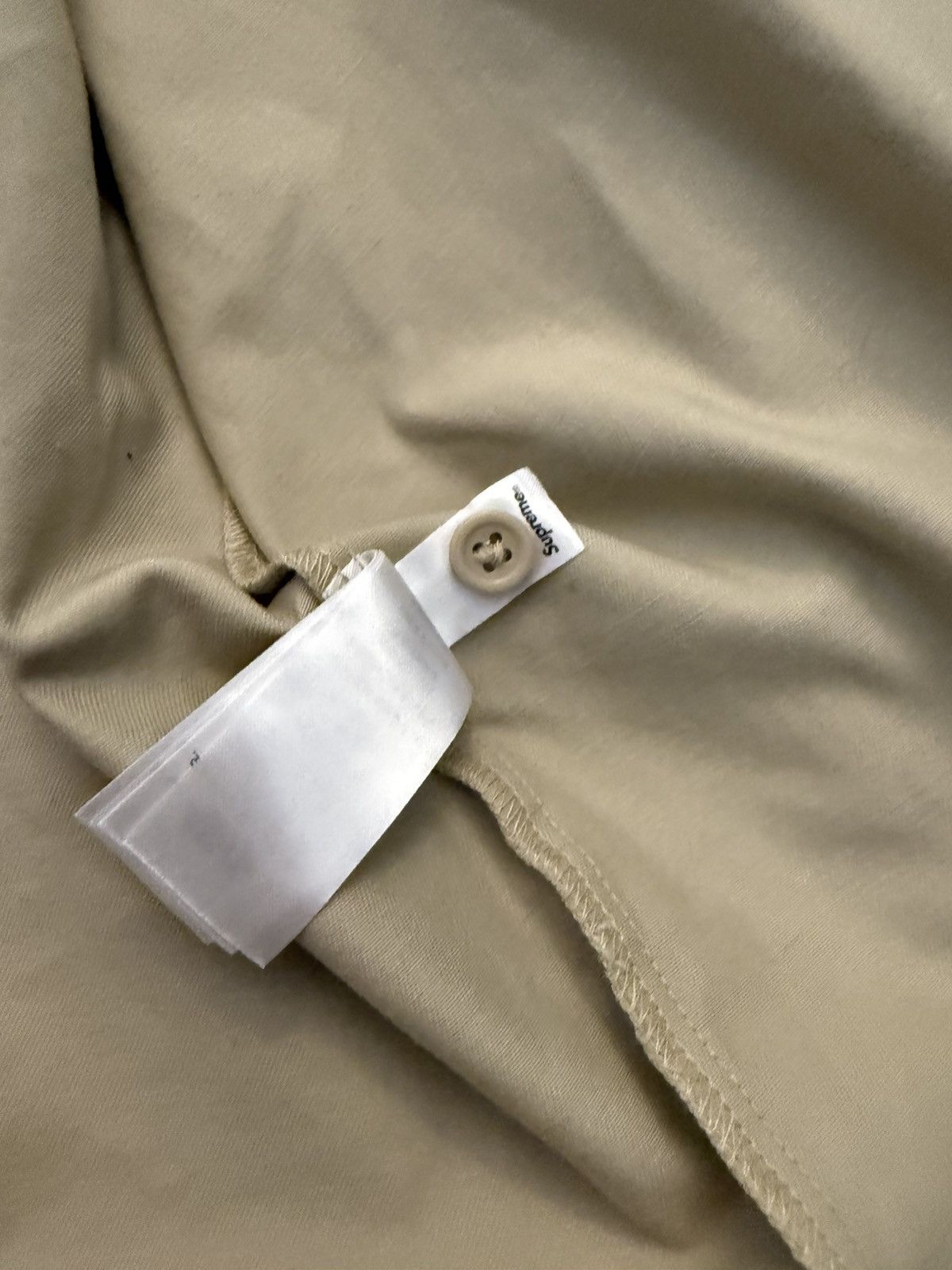Supreme Supreme Our Lady God Bless Work Shirt (Beige) Size US M / EU 48-50 / 2 - 8 Thumbnail