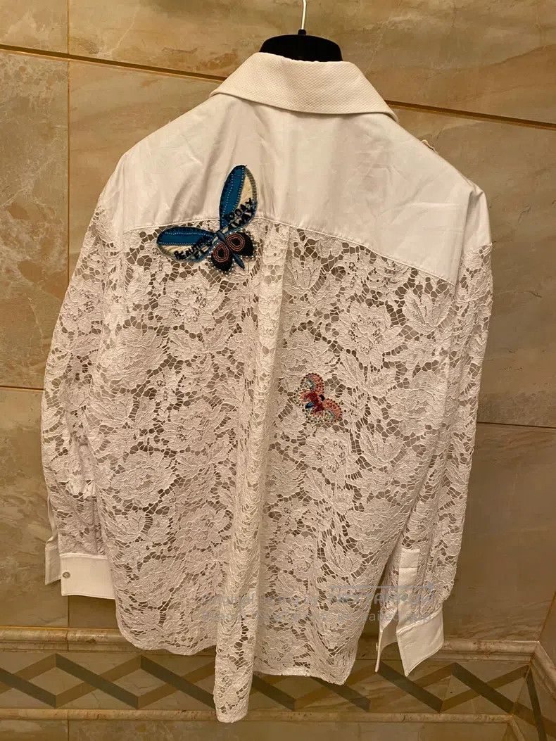 Valentino Valentino Lace heavy work shirt Size M / US 6-8 / IT 42-44 - 2 Thumbnail