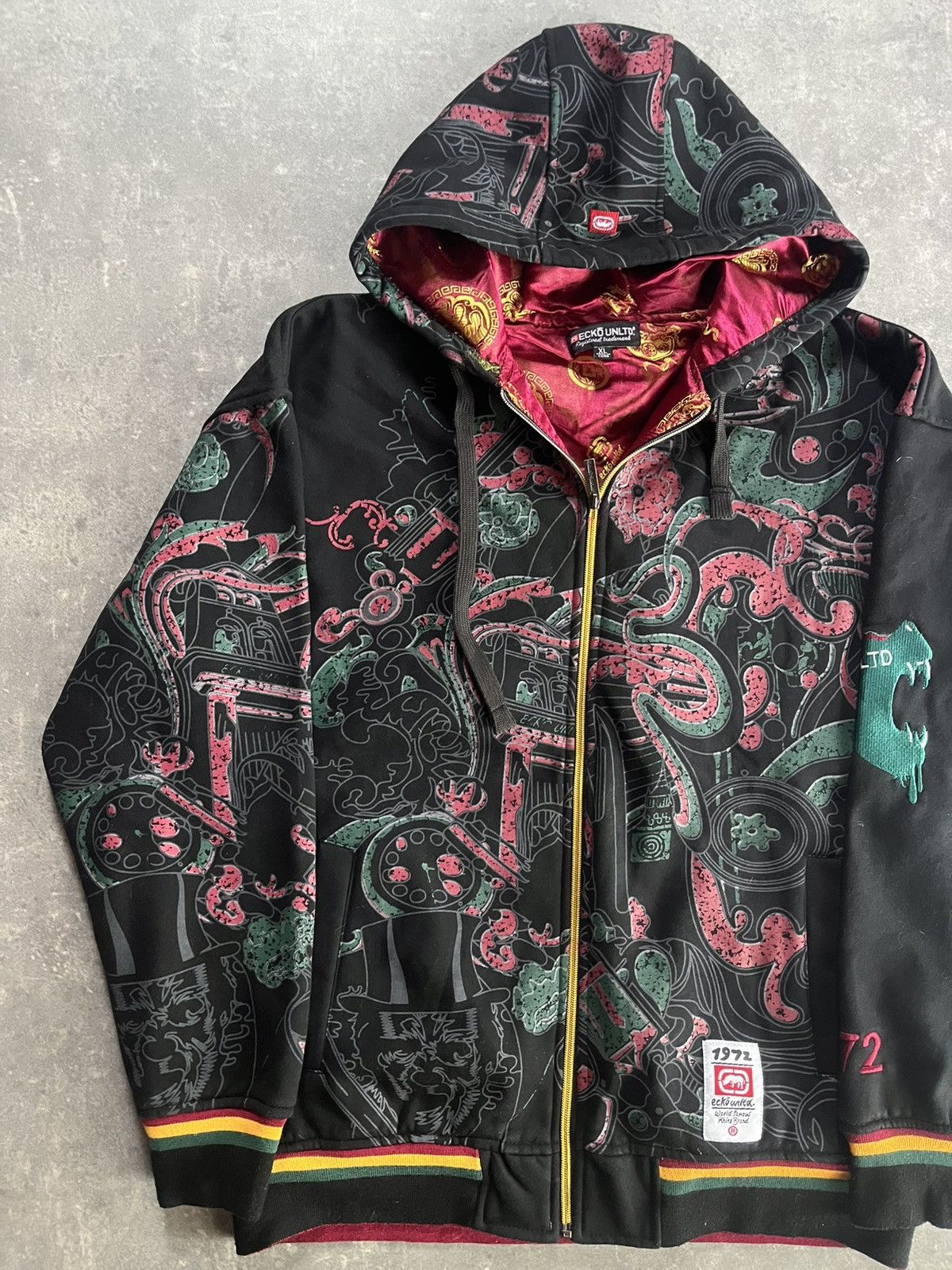 Ecko Unltd. Ecko Unltd. Multicolour AOP Tribal Printed Baggy Zip Hoodie Size US XL / EU 56 / 4 - 3 Thumbnail