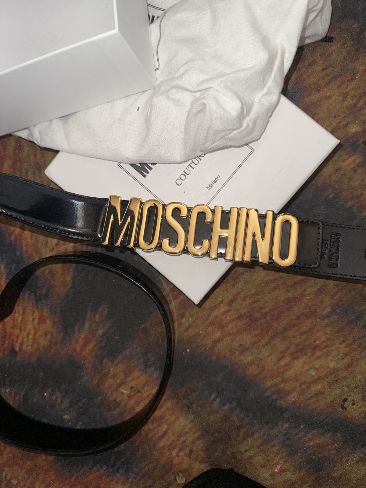 Moschino Moschino belt black/gold Woman’s Size ONE SIZE - 2 Thumbnail