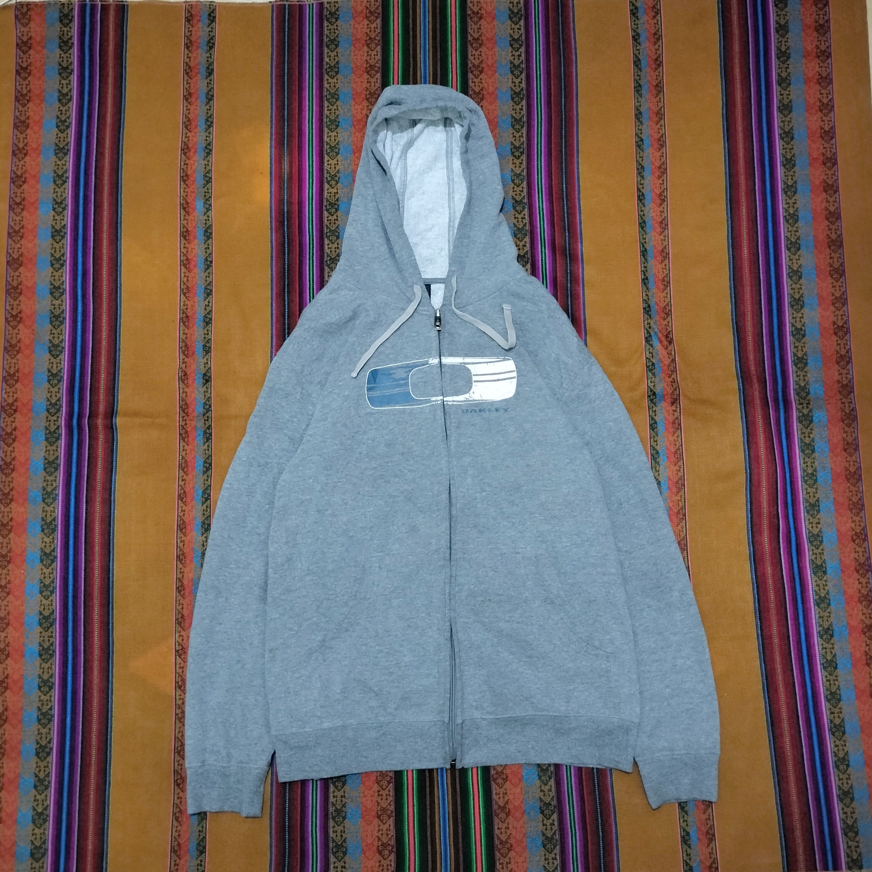 Oakley 2000s Oakley big logo zipp up hooded Size US M / EU 48-50 / 2 - 1 Thumbnail