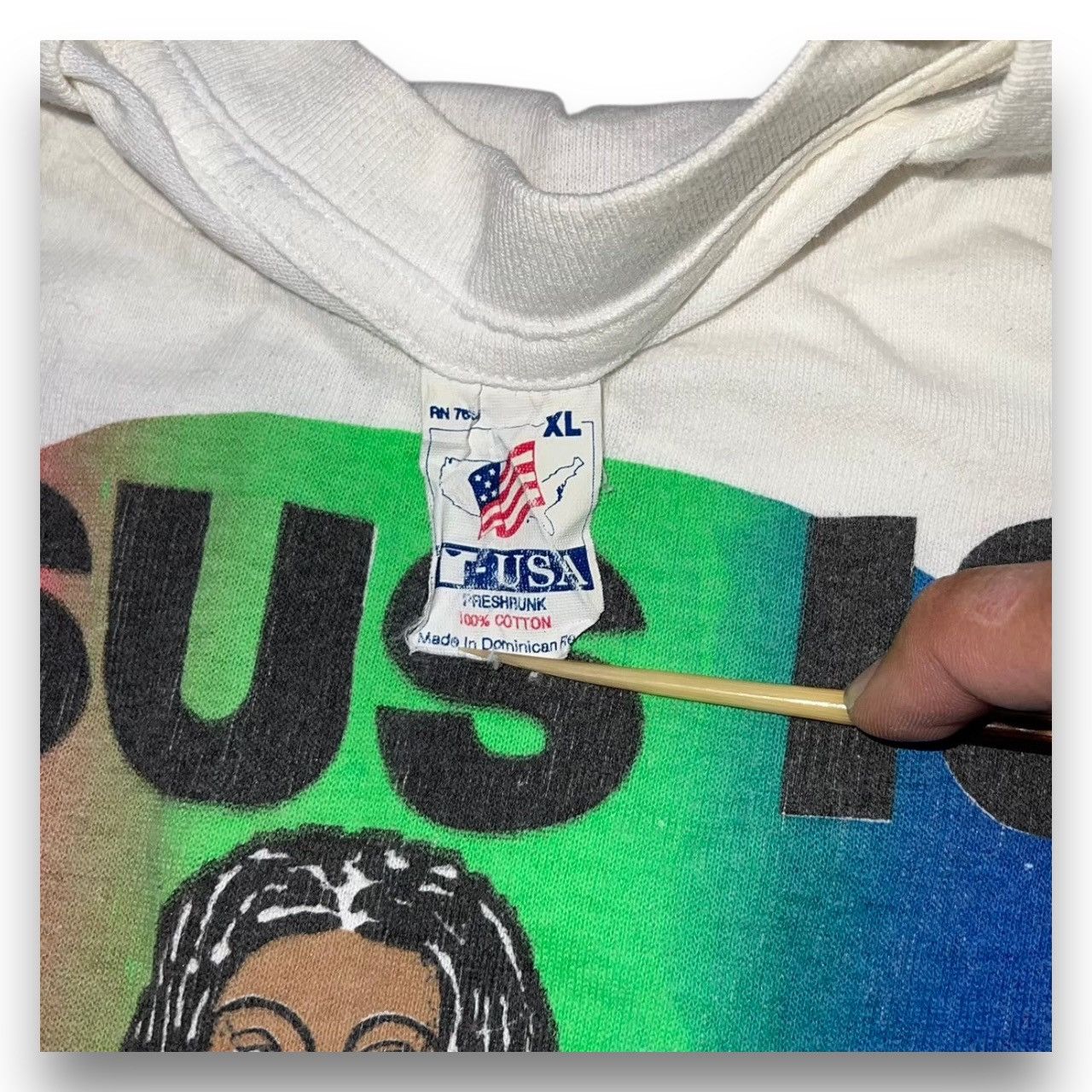 Rap Tees × Vintage Jesus Is A Black Man Vinatge Bootleg 90s T-Shirt Rap tee Size US XL / EU 56 / 4 - 3 Thumbnail