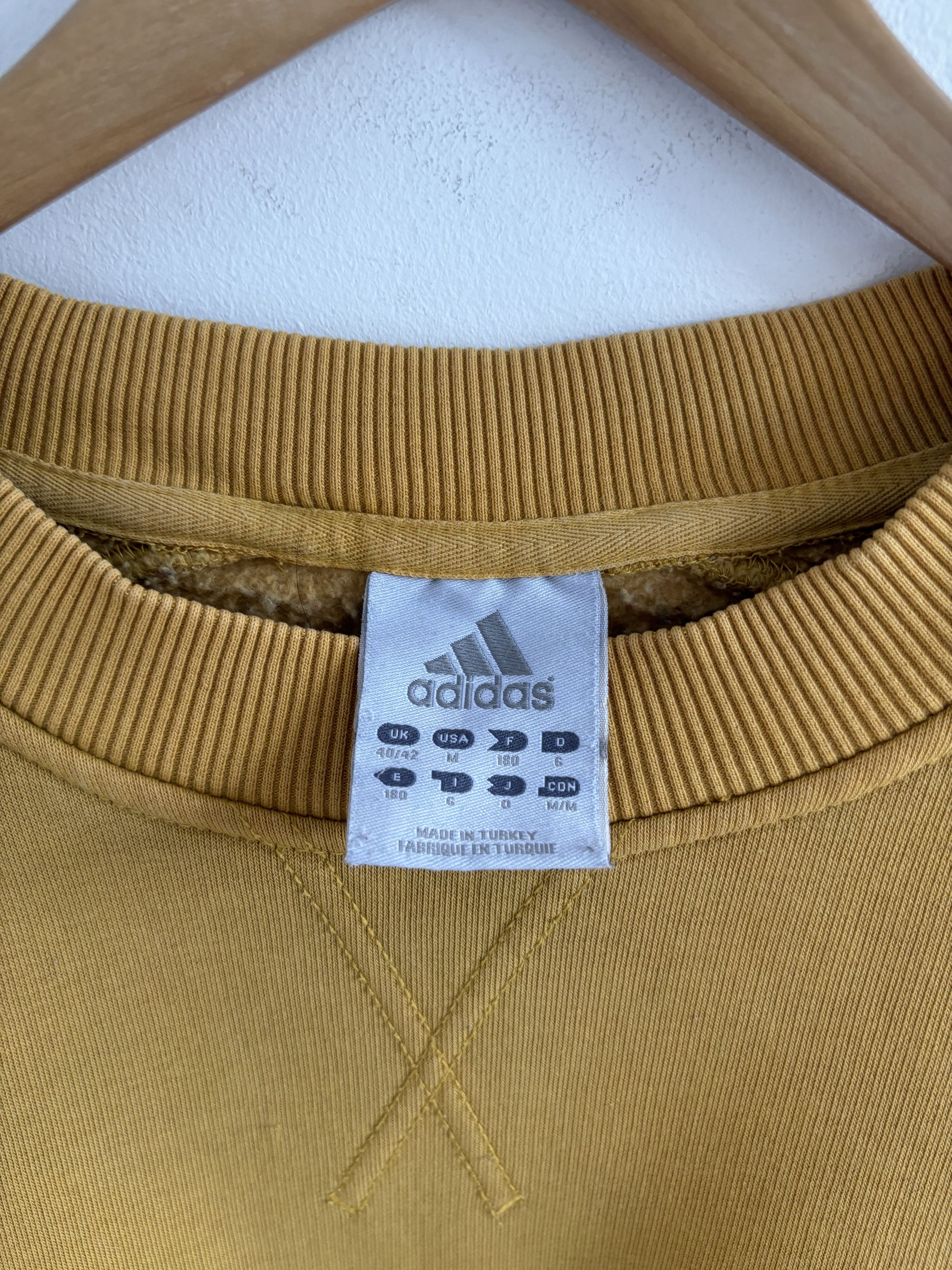 Adidas × Vintage Vintage 00s Adidas Spellout Mustard Insane Sweatshirt Size US L / EU 52-54 / 3 - 5 Thumbnail