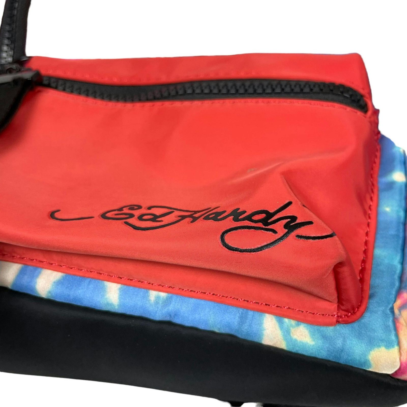 Ed Hardy Ed Hardy Multicolor Tie-Dye Polyester Skull Logo Backpack Size ONE SIZE - 4 Thumbnail